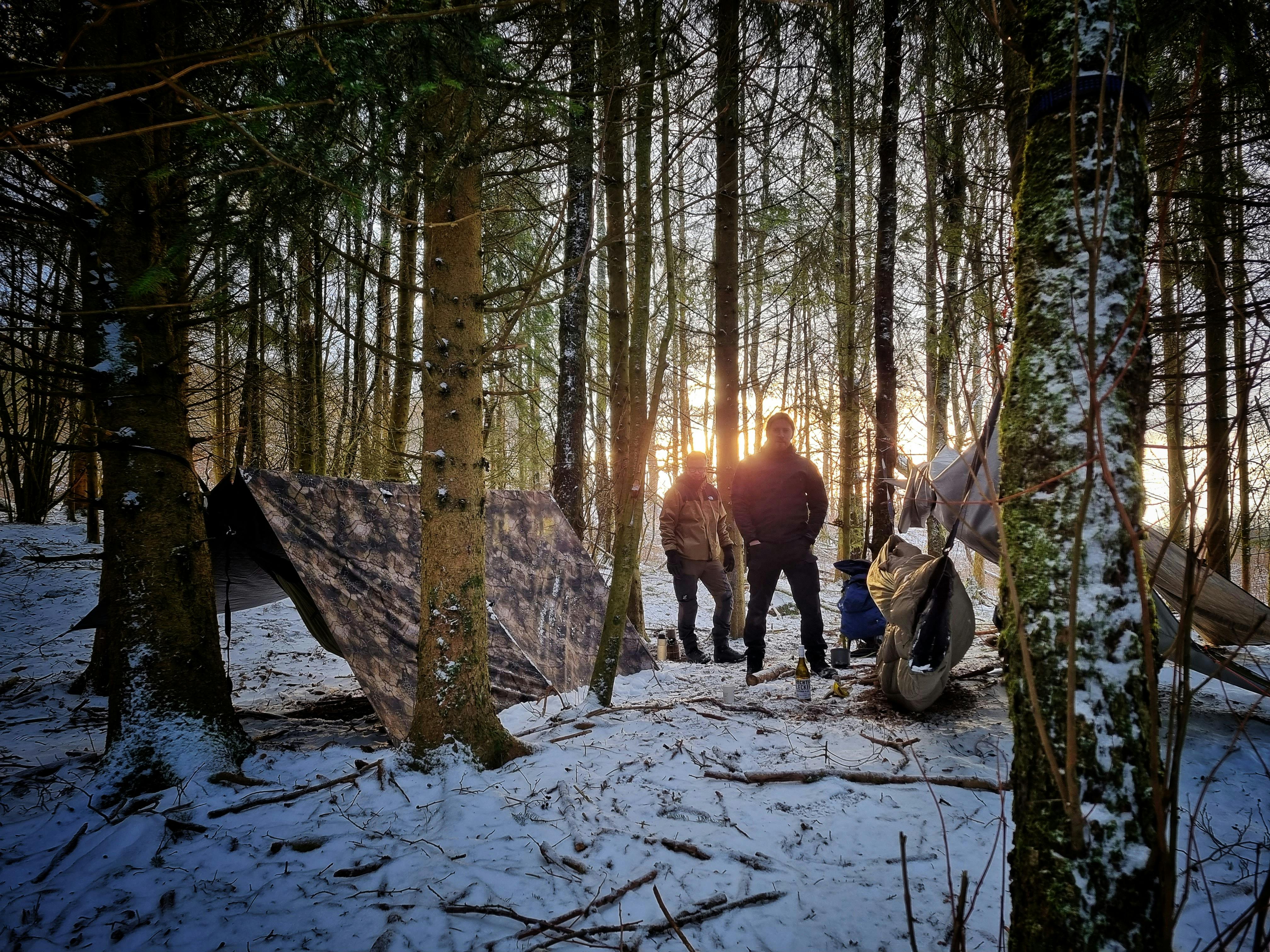 Explore winter camping in Westernohe, Germany with a snowy woodland setting and adventure vibes.
