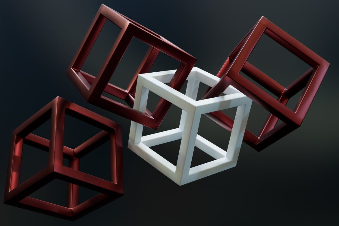 Abstract Geometric 3D Cubes in Dynamic Composition · Free Stock Photo