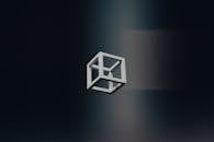 3D Abstract Geometric Shape on Dark Background