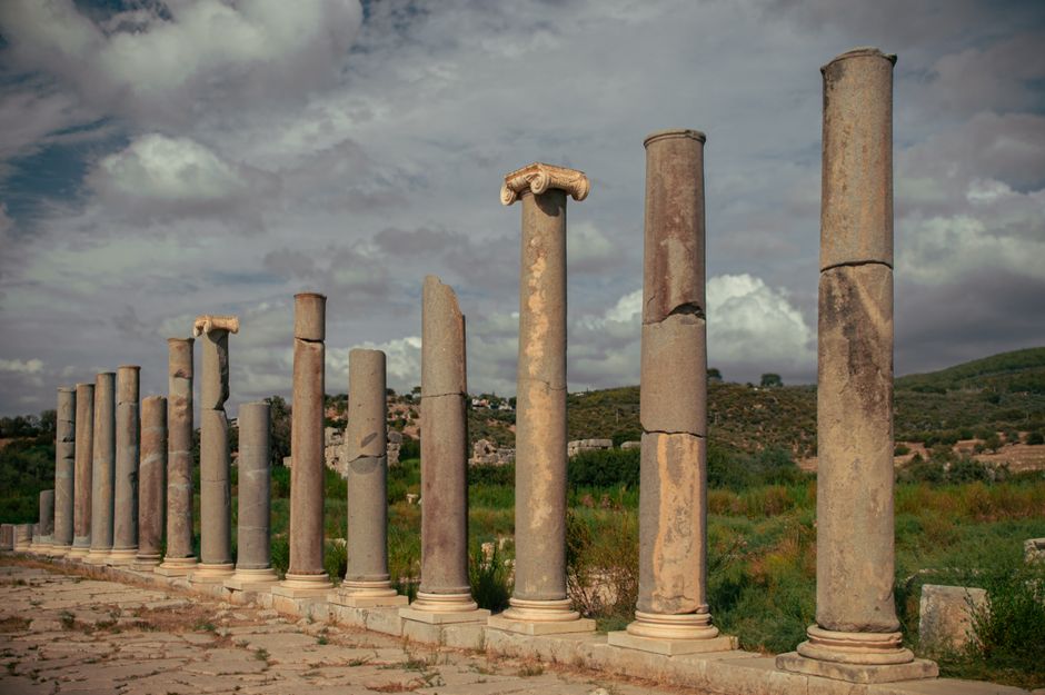 half|Roman pillars