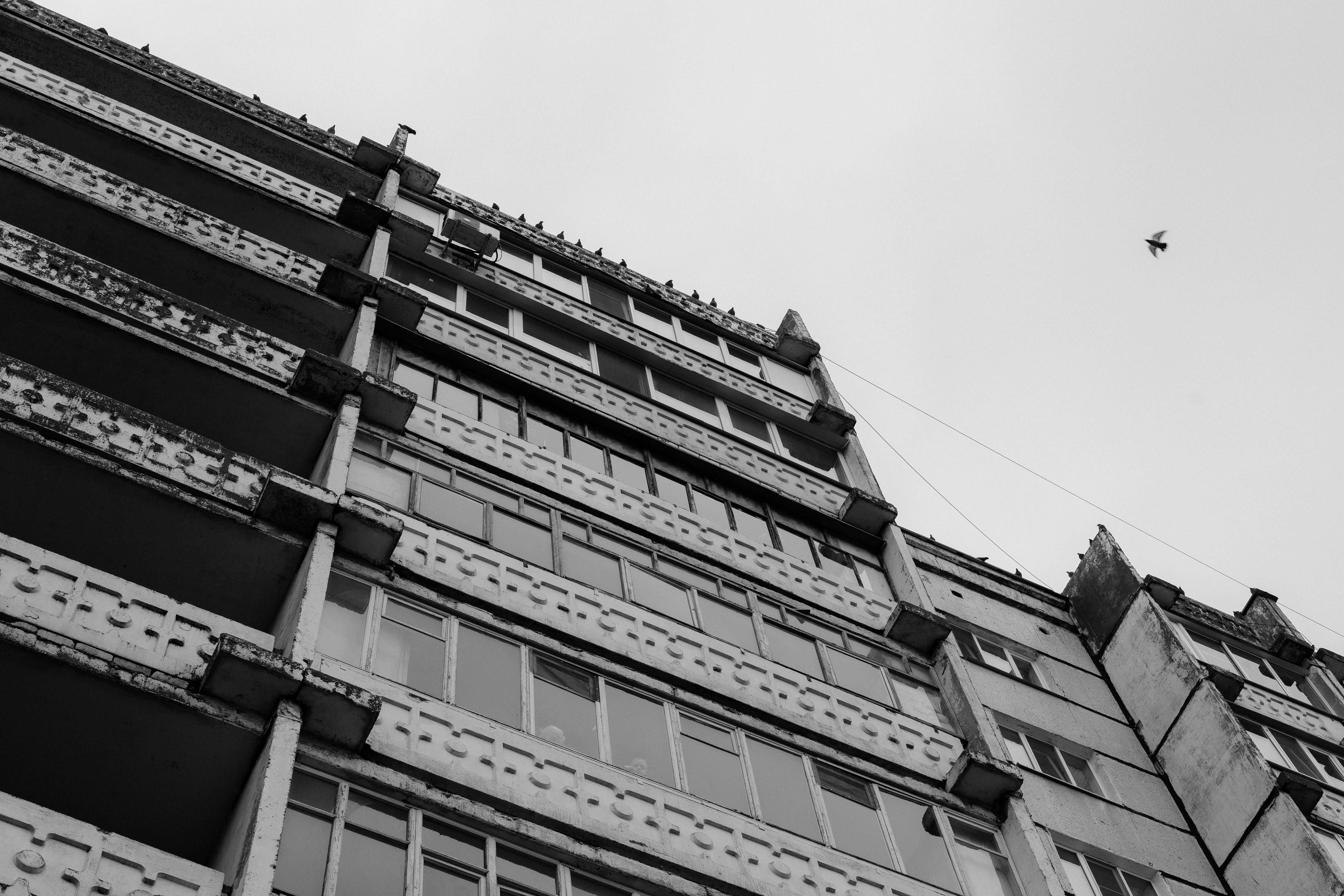 Black and White Urban Apartment Building · Free Stock Photo