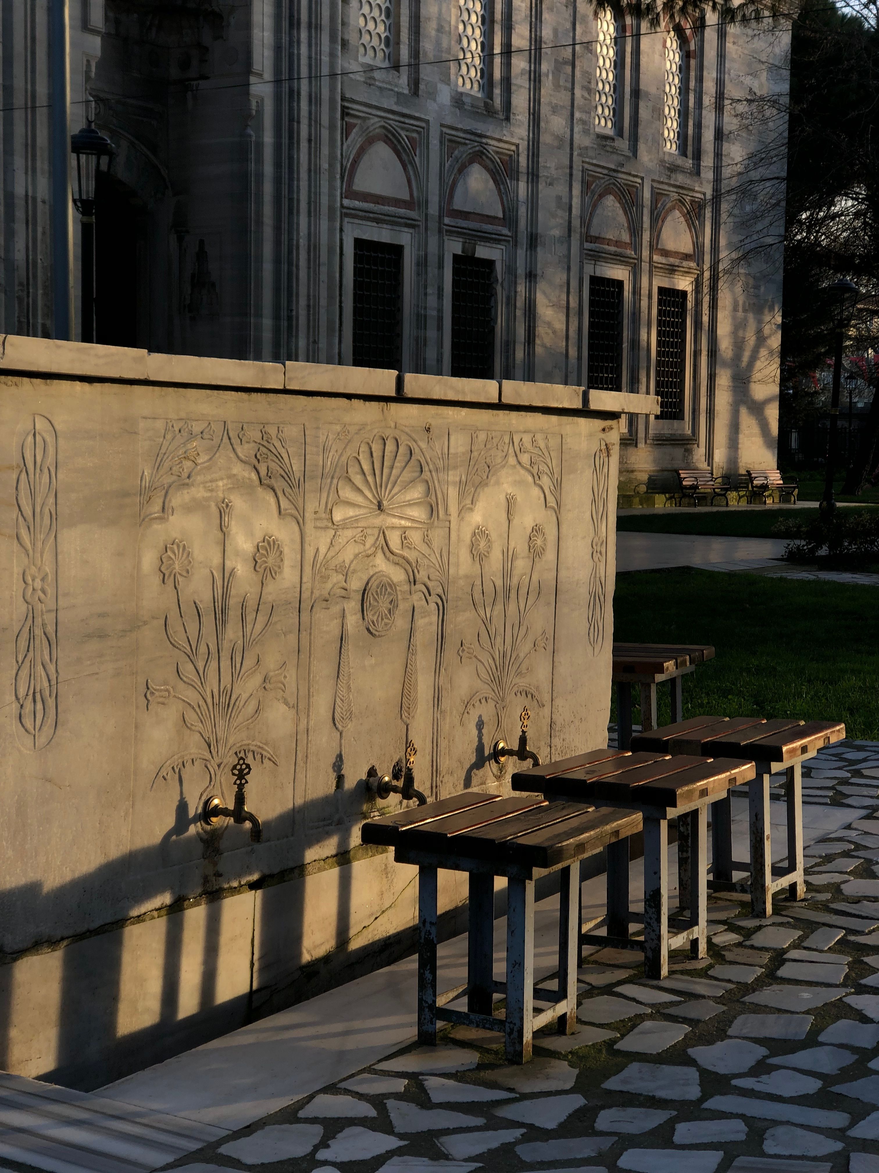 Historic Stone Fountain in Istanbul Mosque · Free Stock Photo