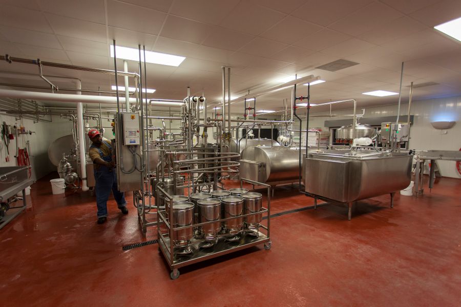 Sanitary food and beverage processing facility