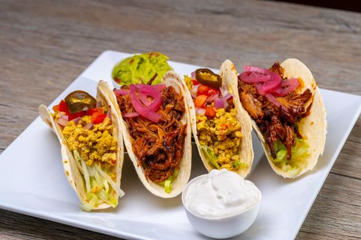 Pulled Pork Tacos with Roasted Vegetables