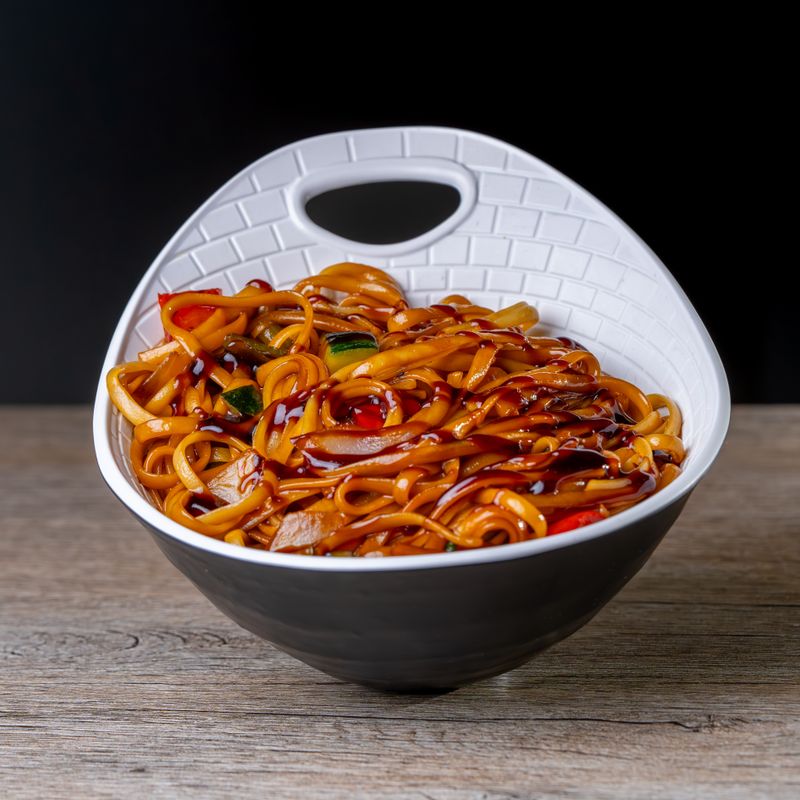 Beet and Walnut Stir-Fried Buckwheat Noodles