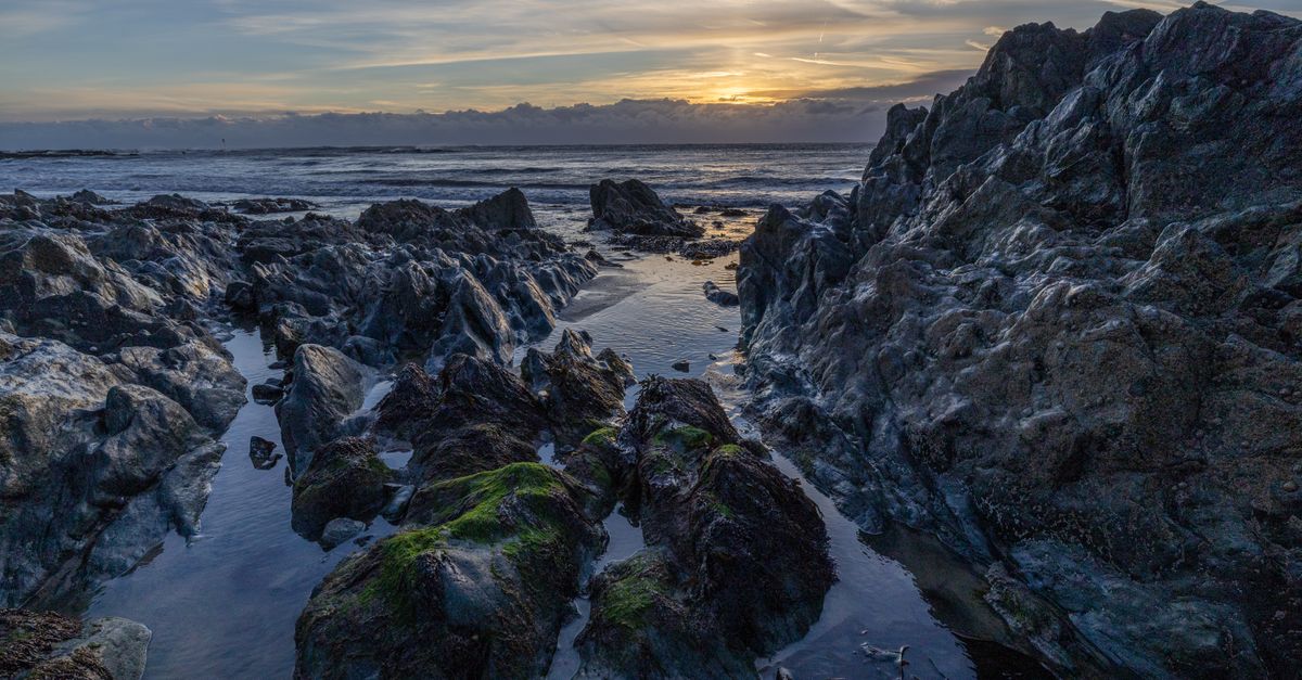Coastel Rocks Dramatic Coastal Rocks at Sunset · Free Stock Photo