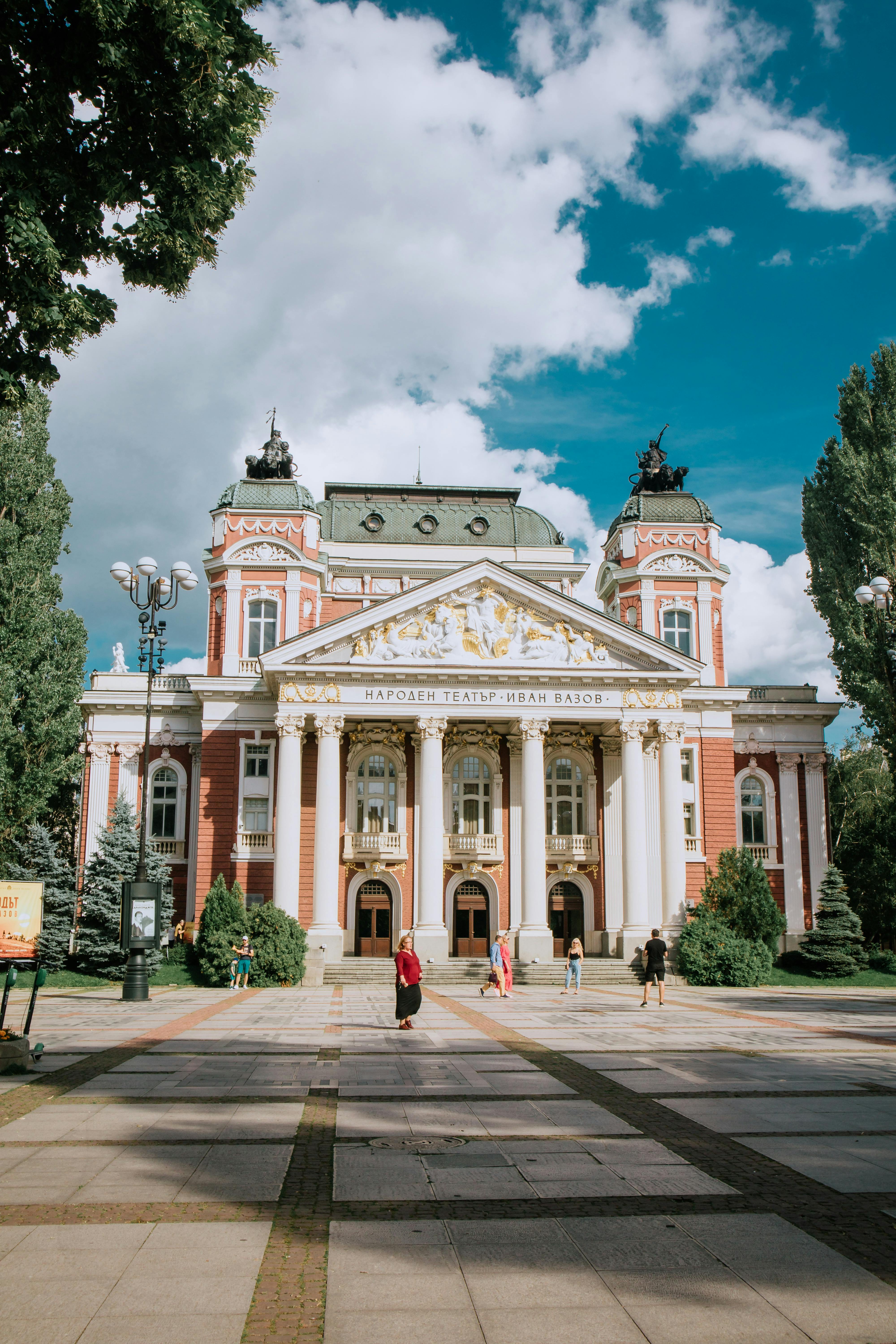 De franc Teatre Nacional Ivan Vazov De Sofia Foto d'estoc