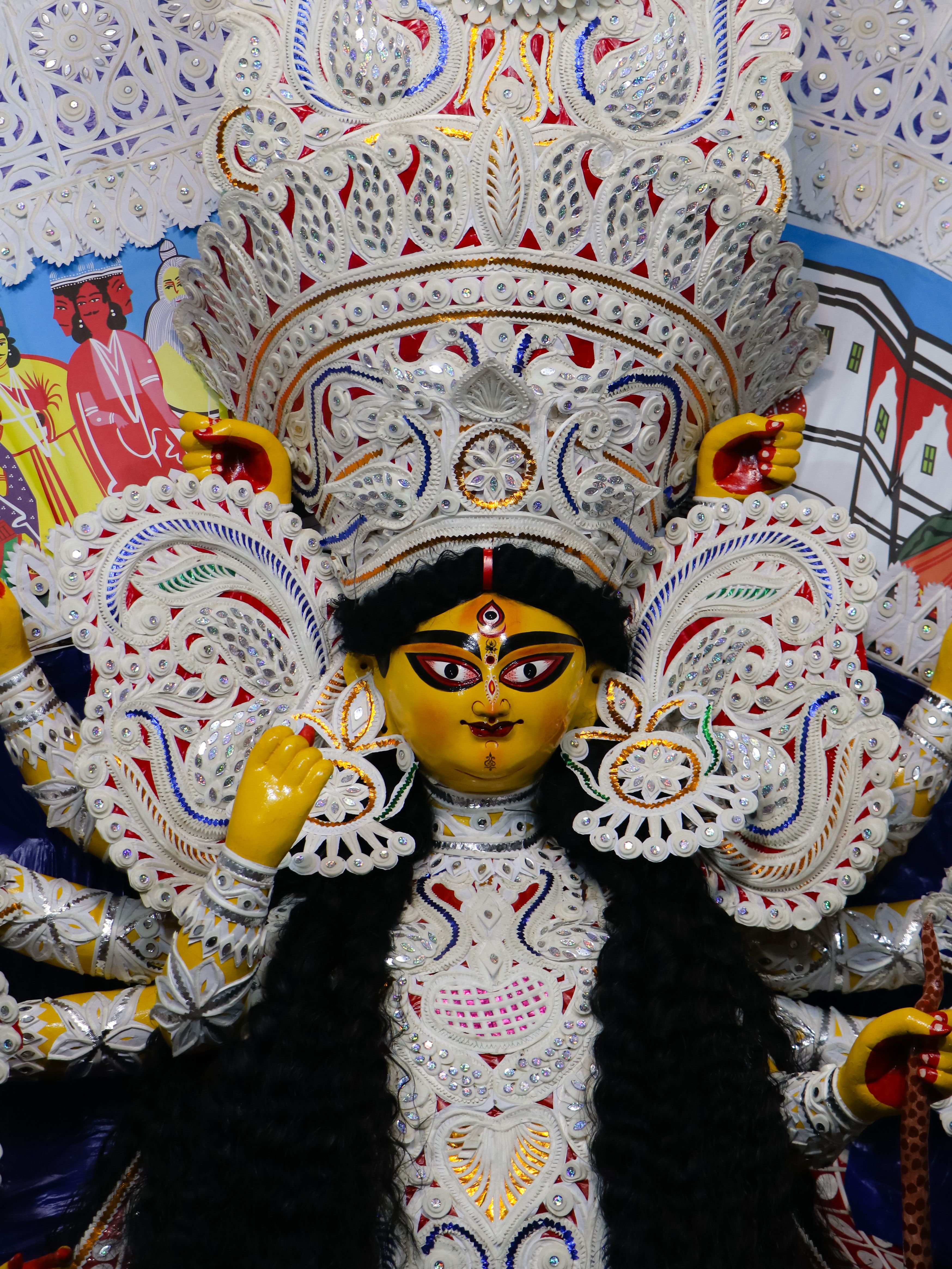 Intricate Durga Idol at Amadpur Festival · Free Stock Photo