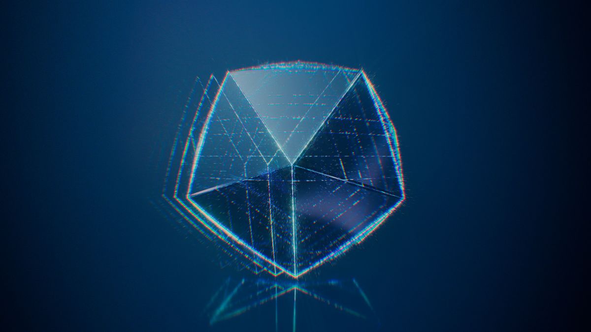 Futuristic blue geometric technology