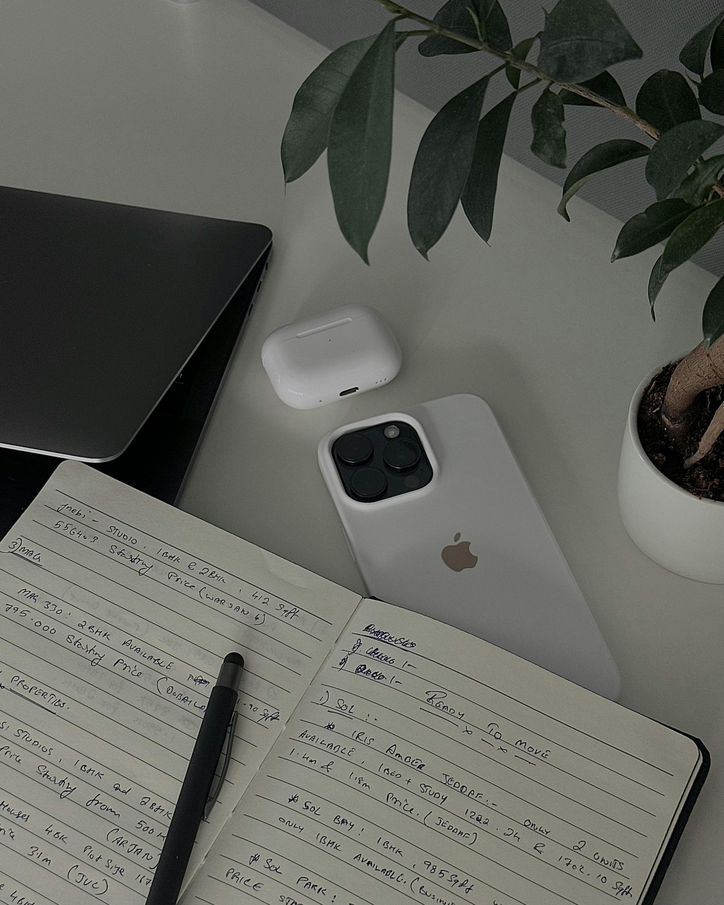 minimalistic workspace with technology gadgets