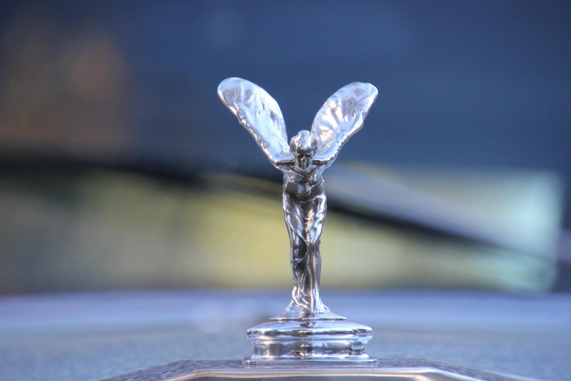 Iconic Rolls Royce Hood Ornament Close-Up