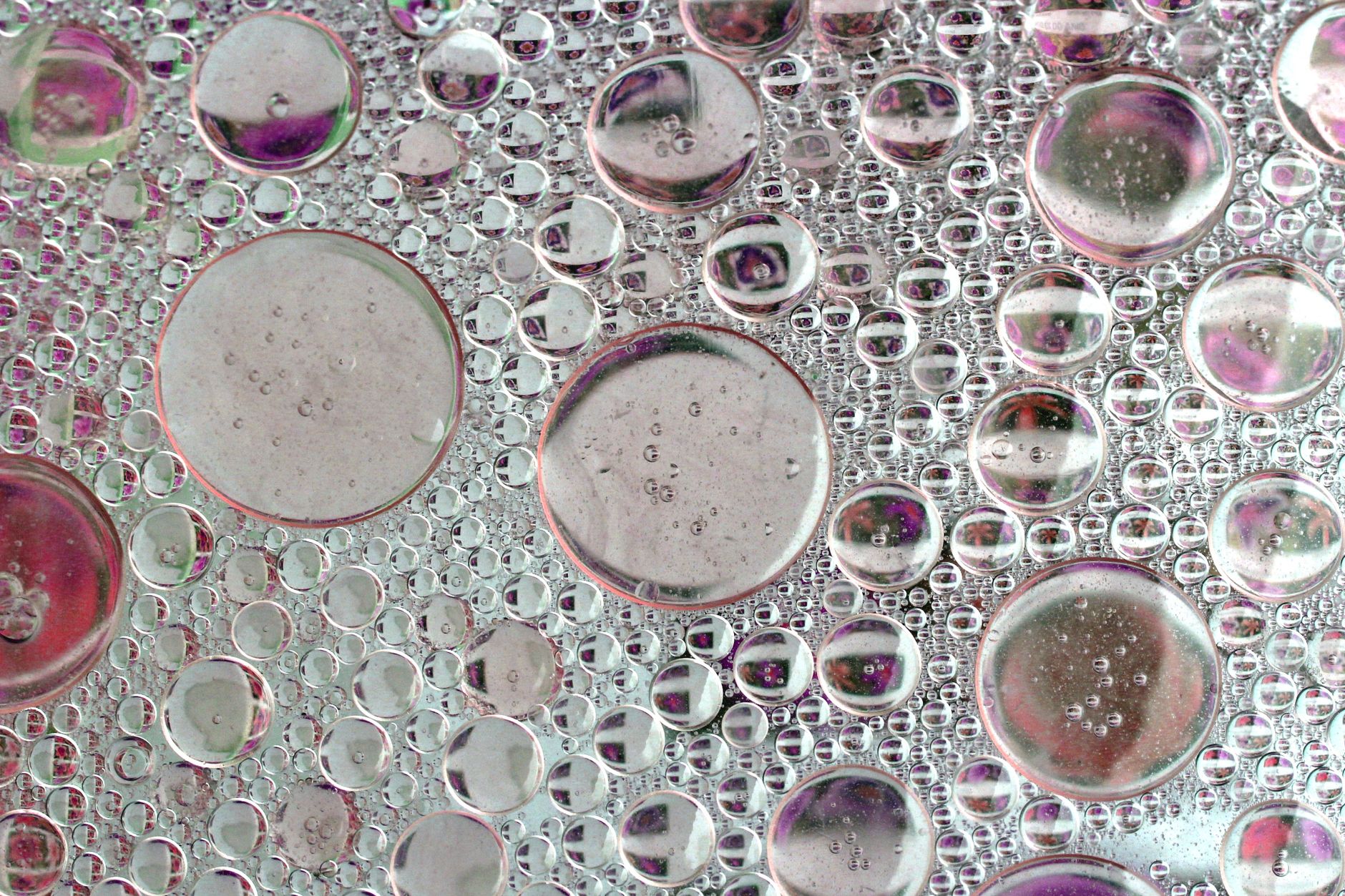 Close-Up of Colorful Bubble Pattern with Reflections