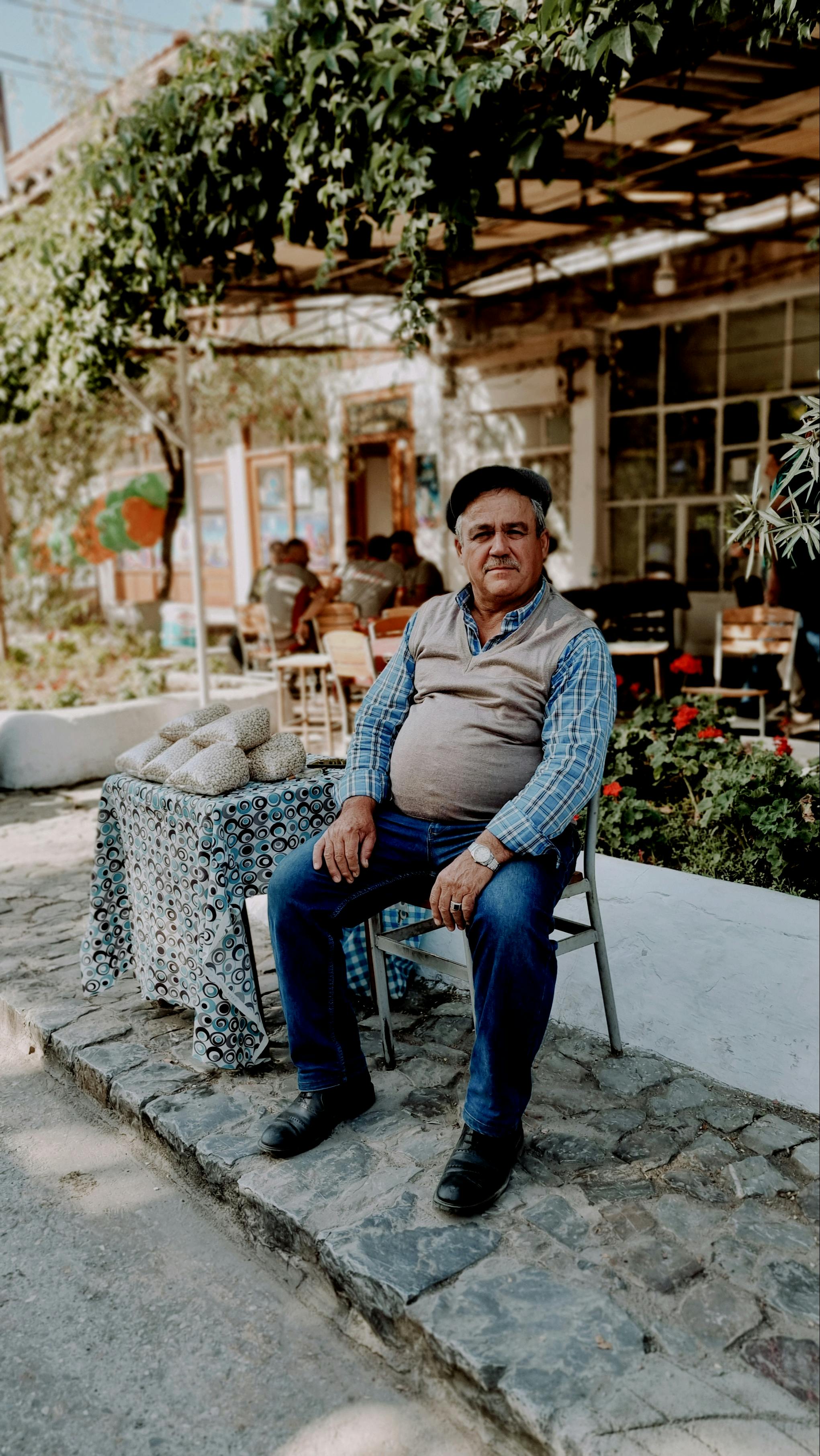 traditional scene of a local vendor in mugla turkiye