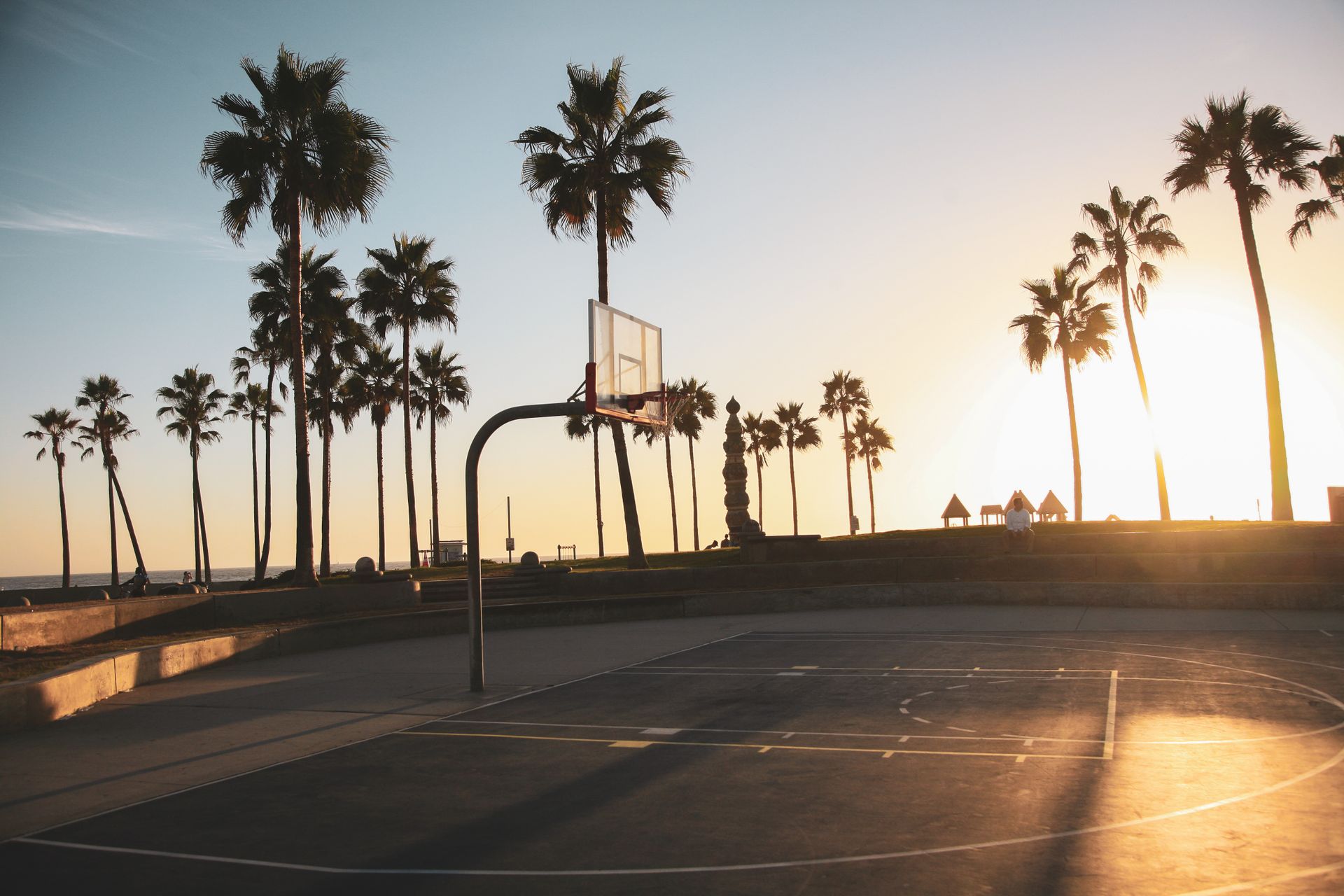 An Empty Basketball Court