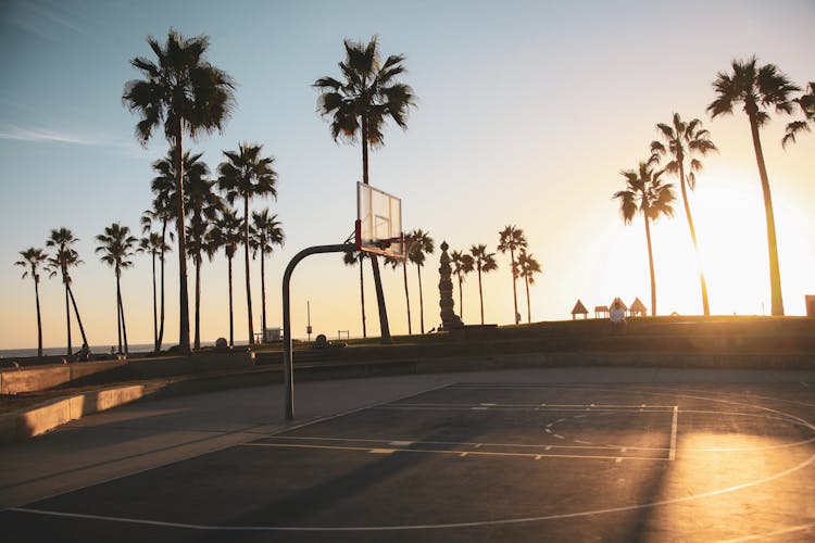 An Empty Basketball Court