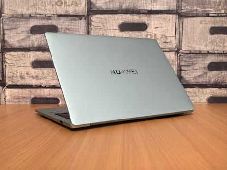 Modern Laptop on Wooden Desk Indoors