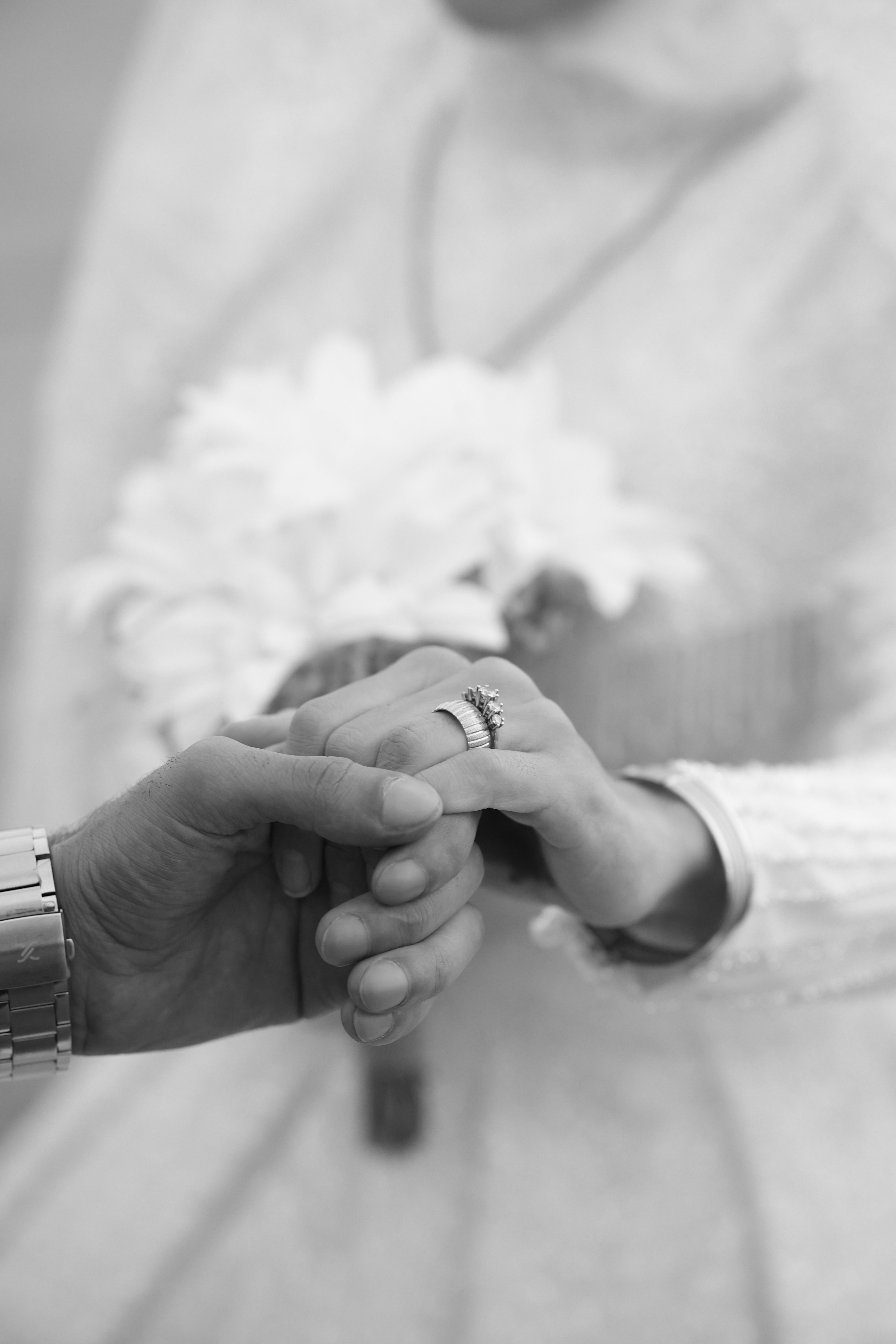 Elegant Black and White Wedding Moment · Free Stock Photo
