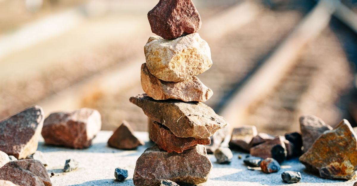 Stacked Rocks Pexels Balanced Rock Stack Near Railway Tracks Outdoors · Free Stock Photo