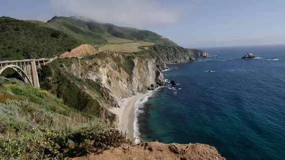 Bixby Creek Bridge spanning a canyon on the Big Sur coast