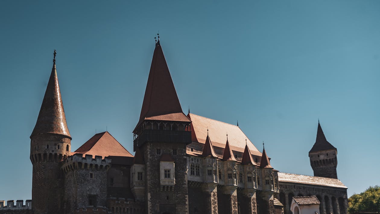 Free Corvins' Castle in Hunedoara, Romania Stock Photo
