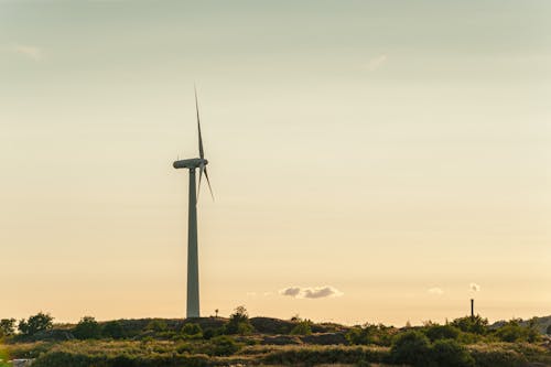 Turbina Eólica Cinza