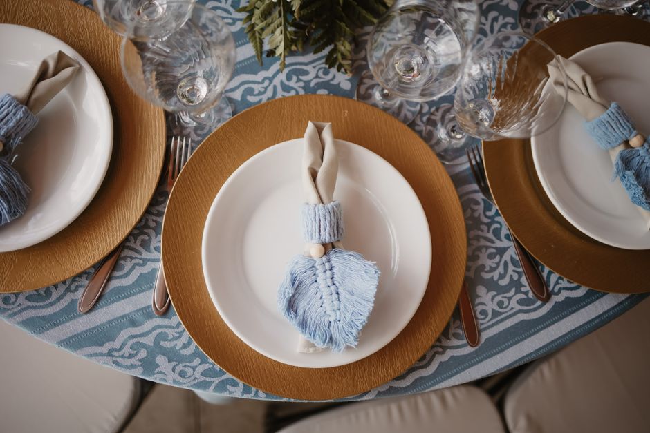 Plastic serving trays set on a kitchen countertop, sold by The Store