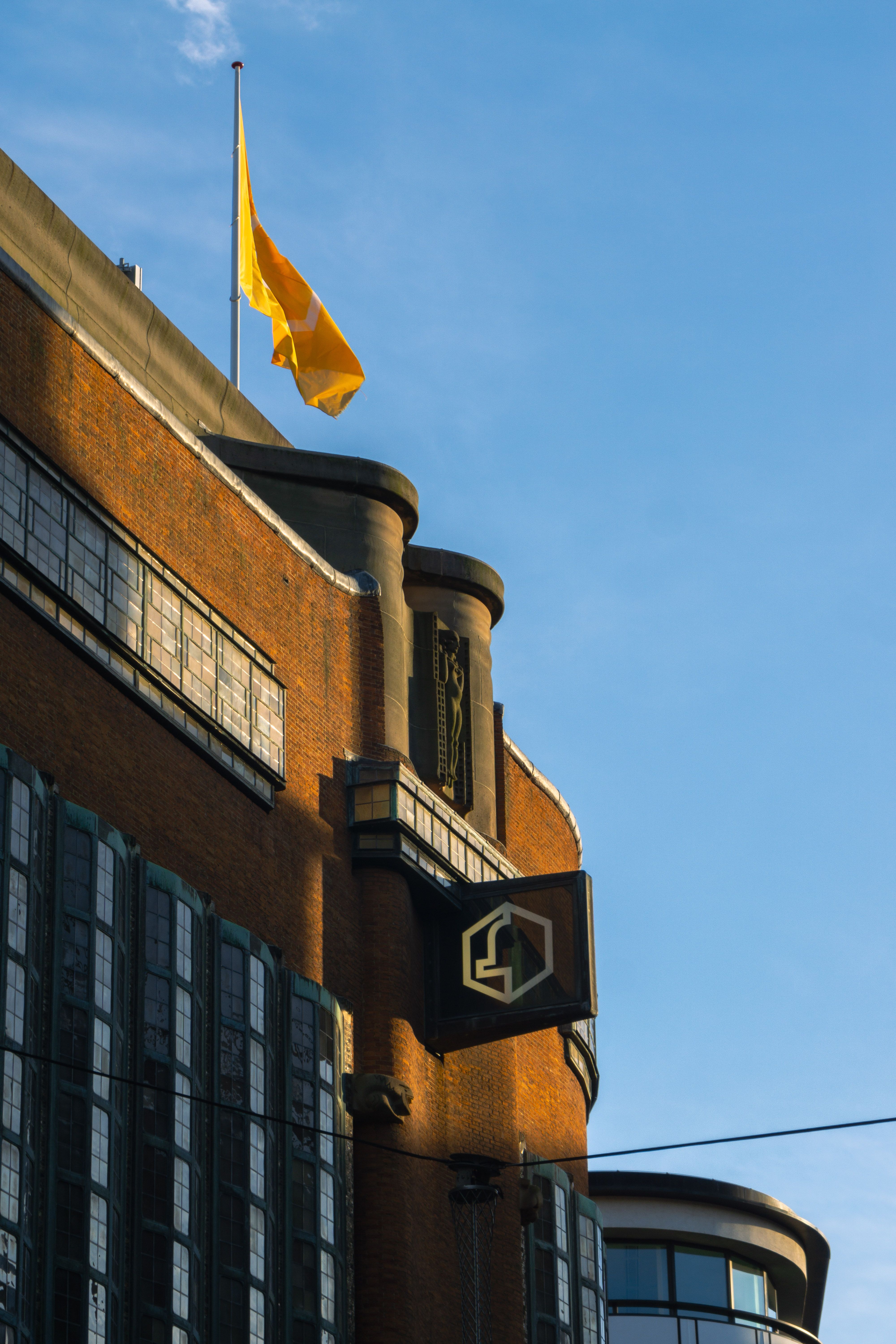 Historisch Pand Met Vlag In Den Haag