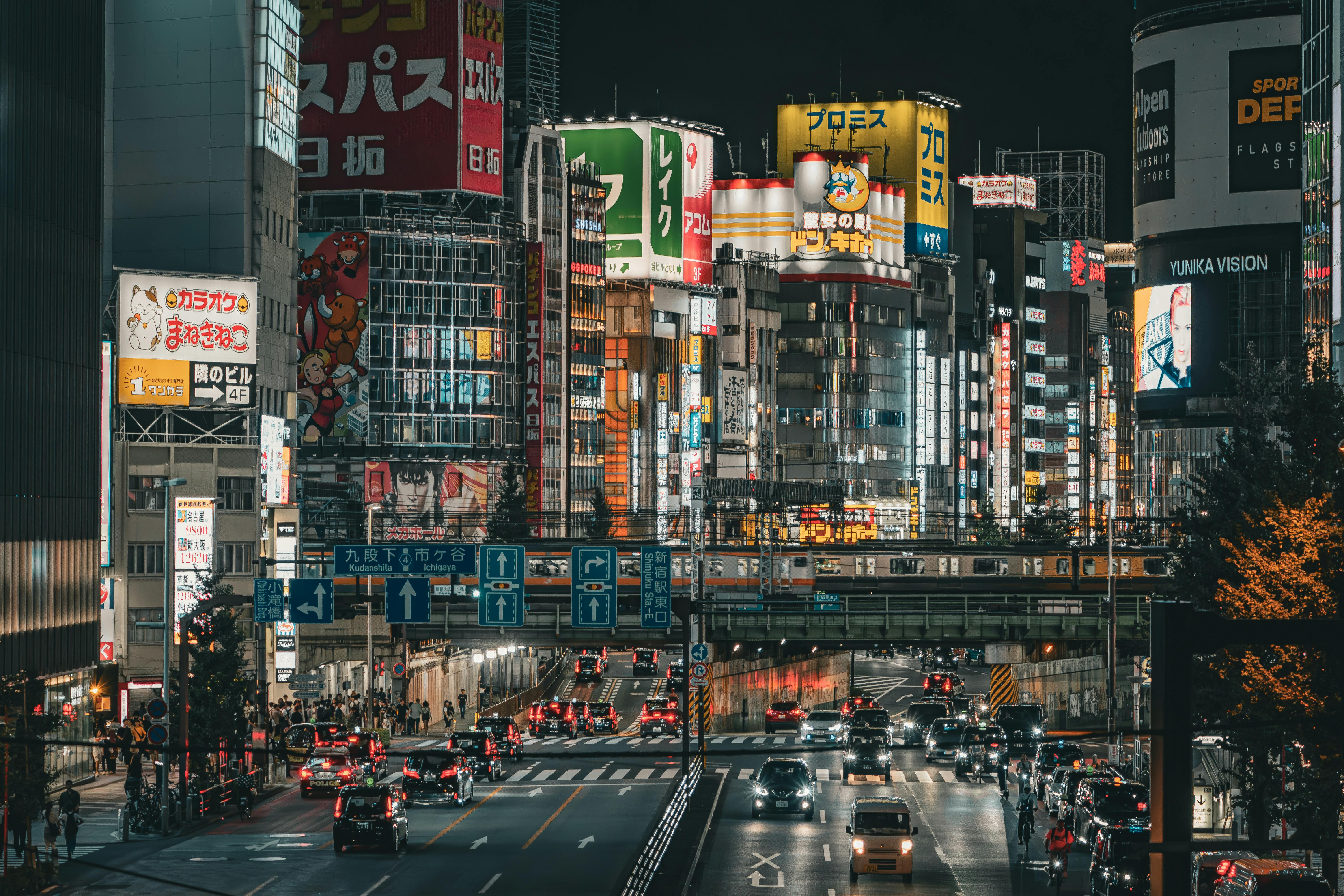 Neons in Downtown at Night · Free Stock Photo Neons in Downtown at Night · Free Stock Photo