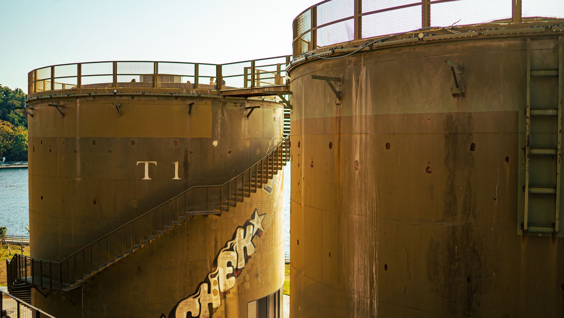 Industrial Storage Tanks in Sunlight