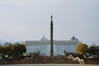 Tall Monument in Republic Square, Almaty Kazakhstan