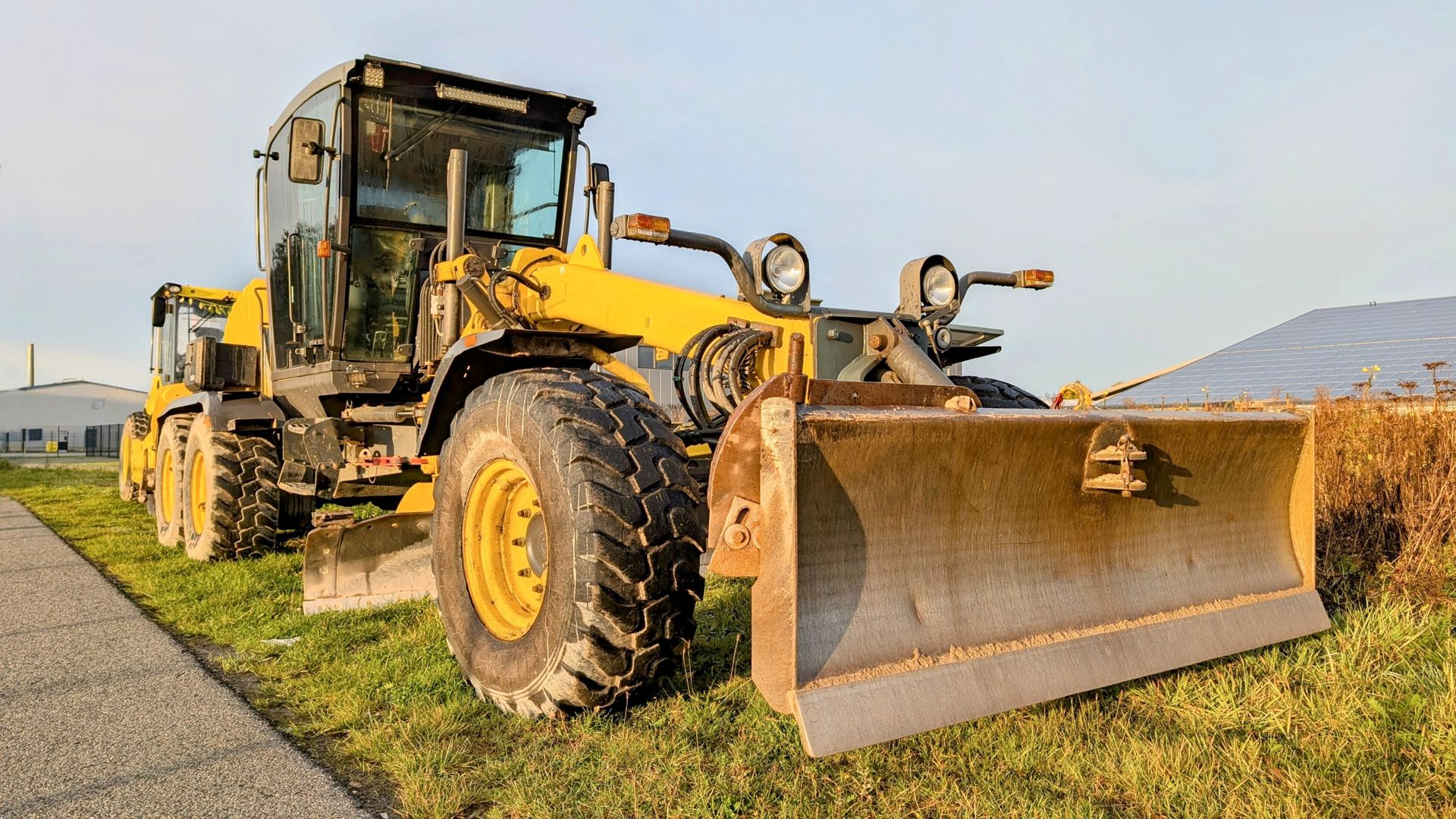 Heavy Construction Equipment at Building Site