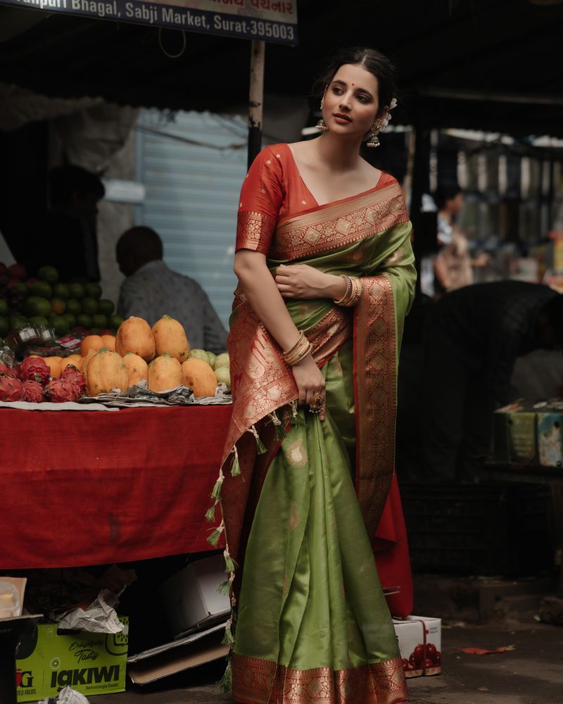 A weaver at her handloom