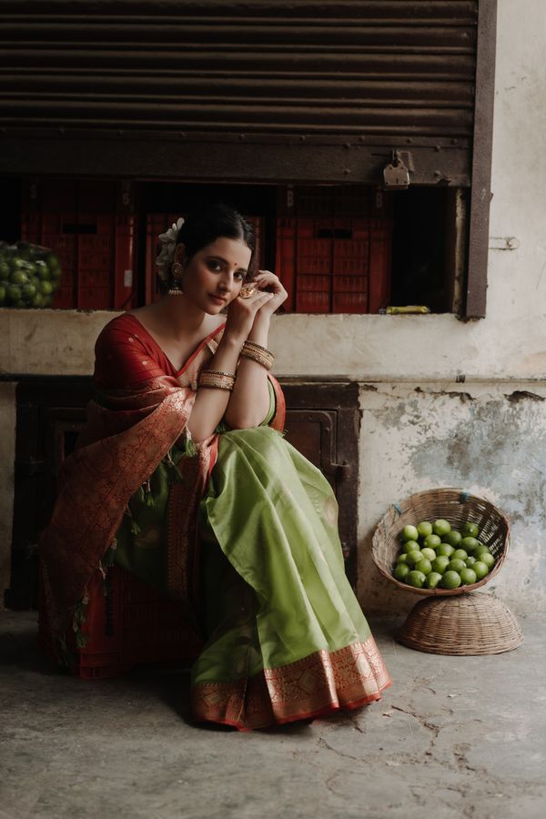 Salwar suit in traditional fabric