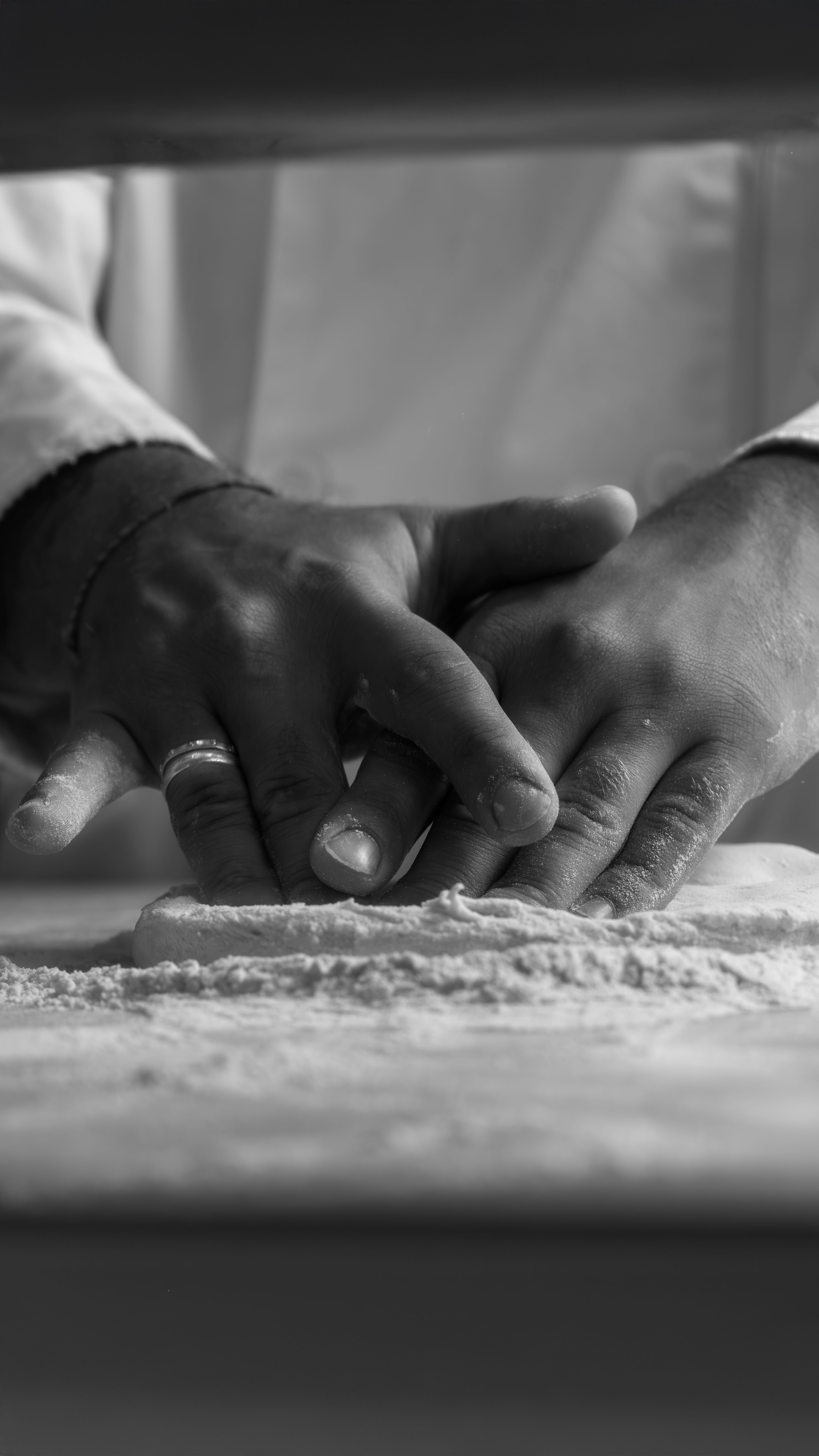 Baker arranging fresh sourdough and pastries