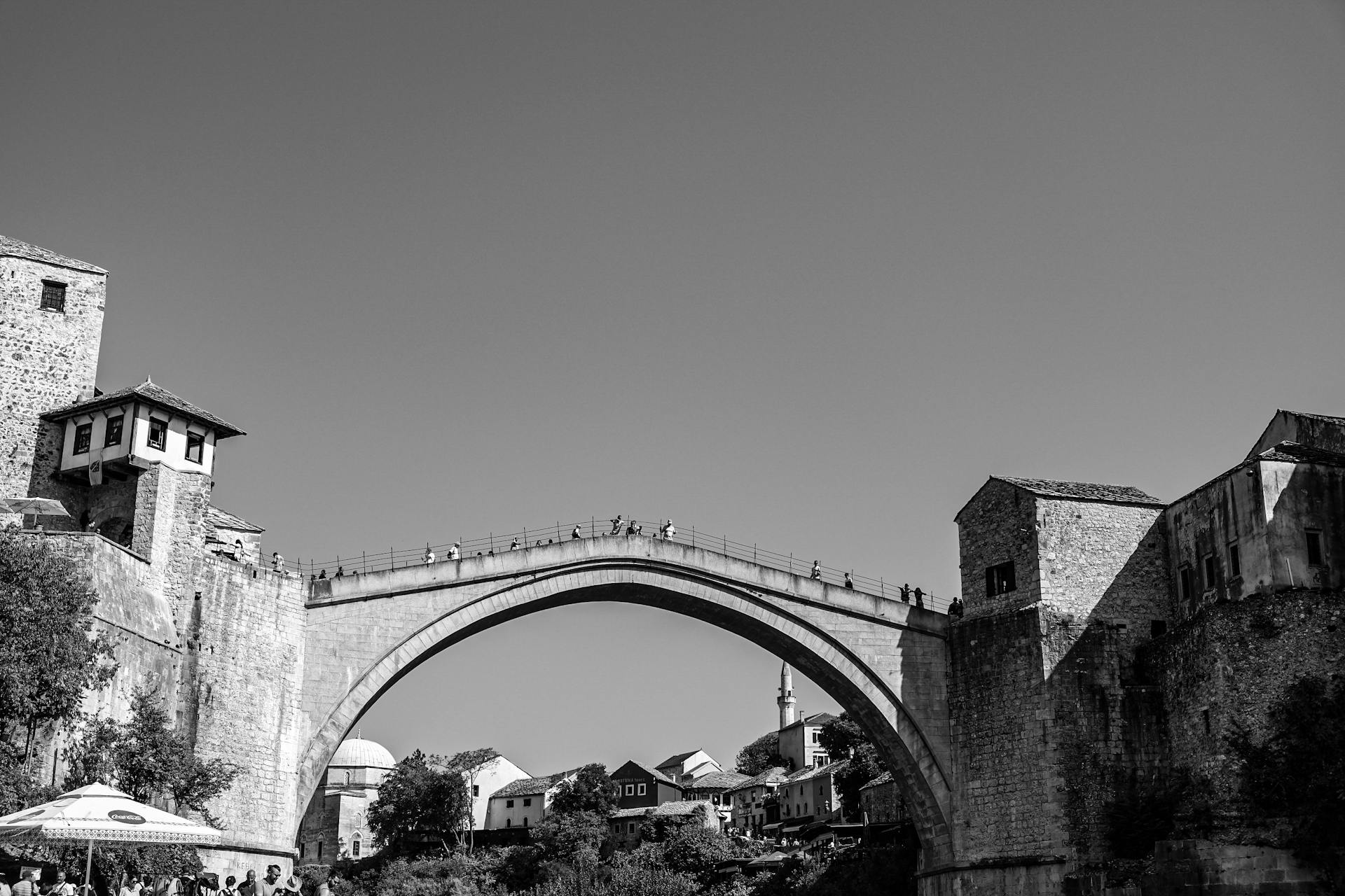 Historic Stari Most Bridge in Mostar, Bosnia