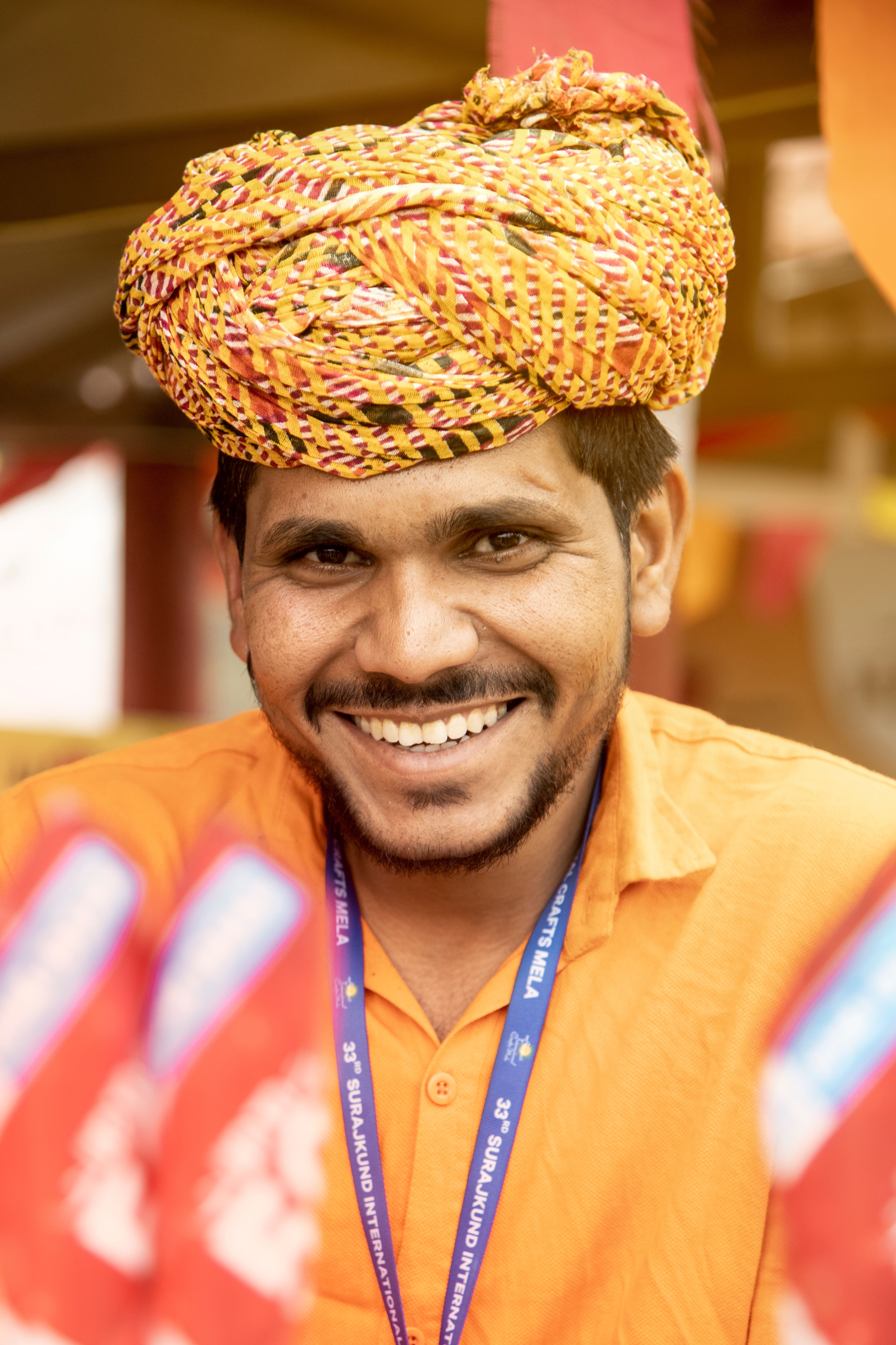 Portrait of a man in a traditional turban.
