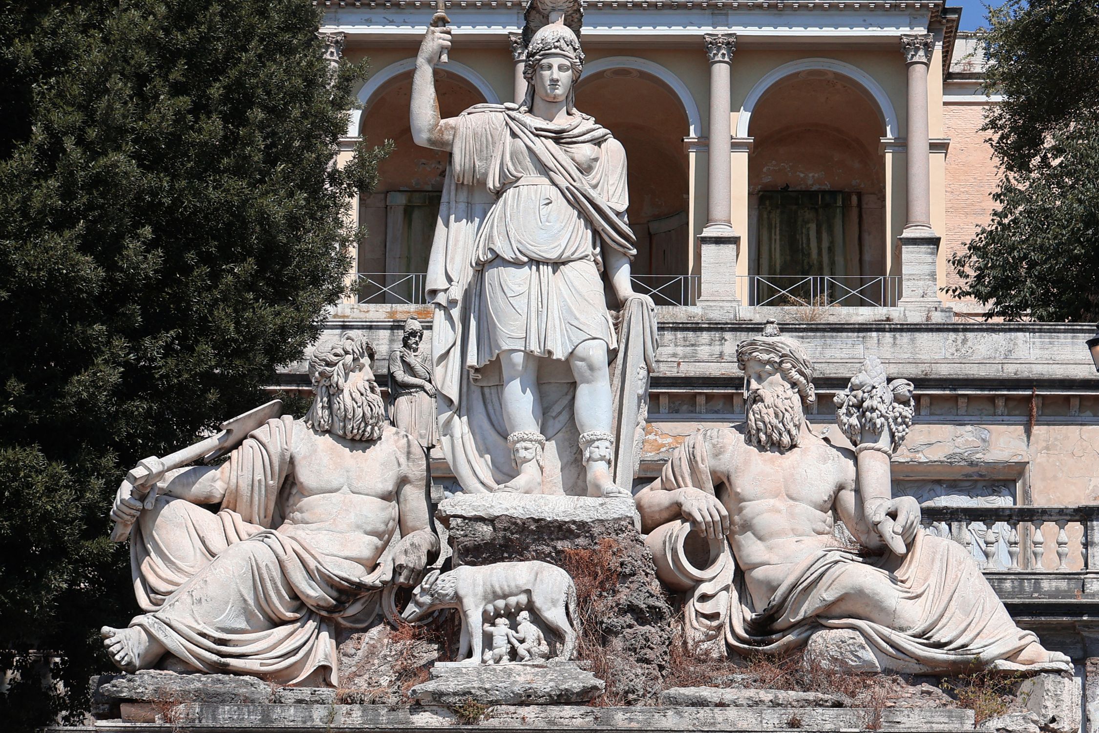 Estatua Roma Impresionante Estatua Romana En Villa Borghese, Roma · Foto de stock ...