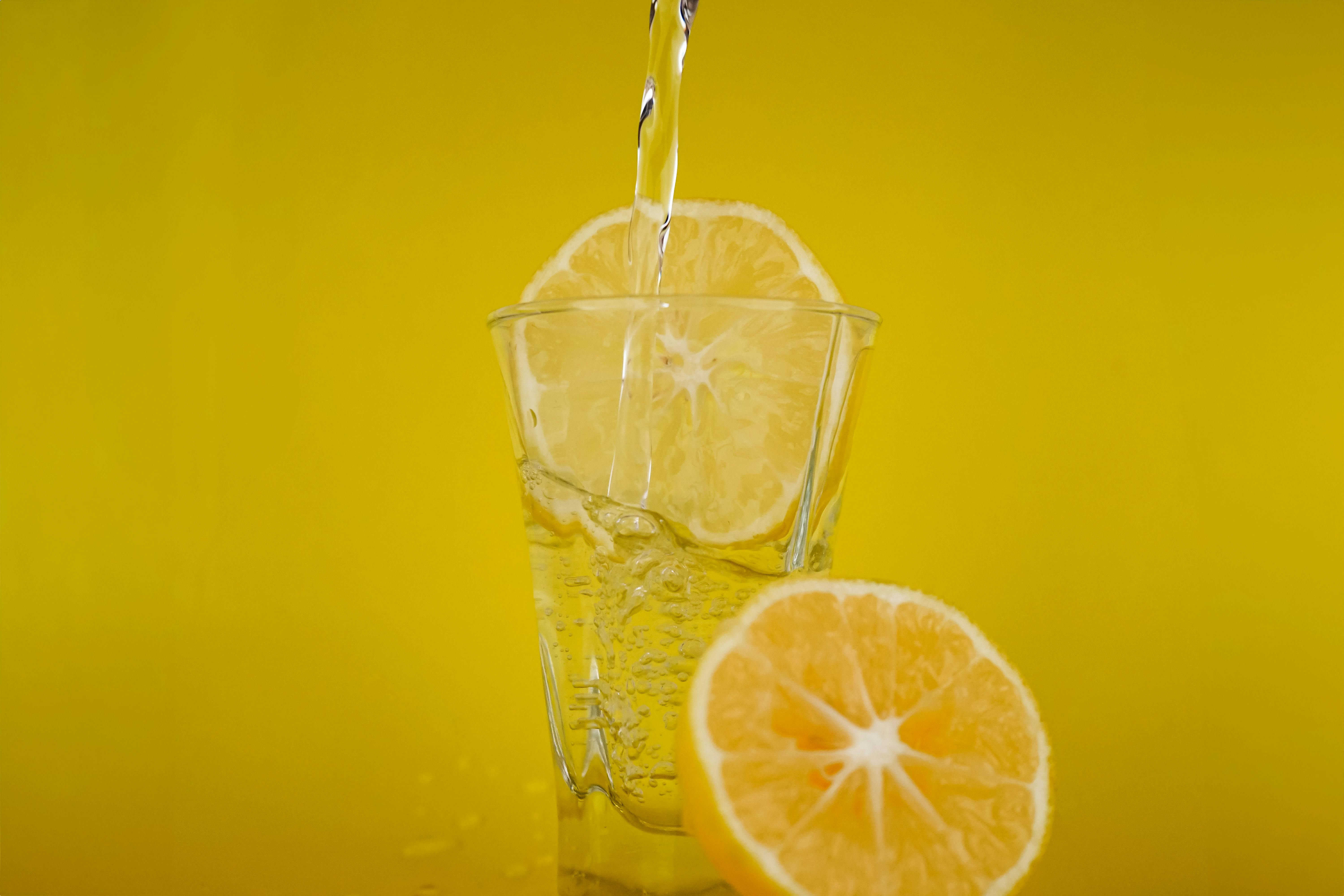 Refreshing Lemon Water Splash
