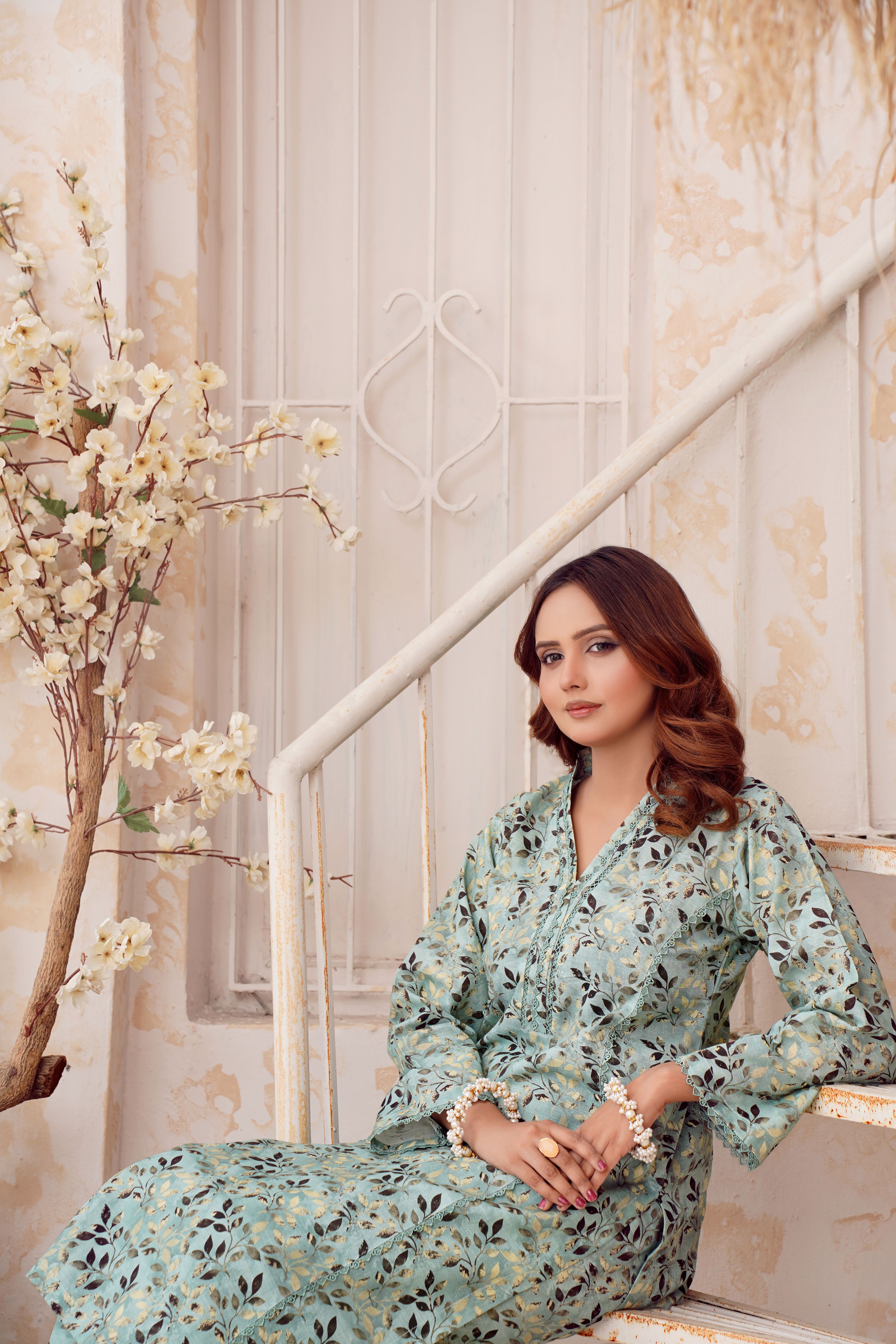 Elegant Woman in Traditional Pakistani Dress  Free Stock Photo