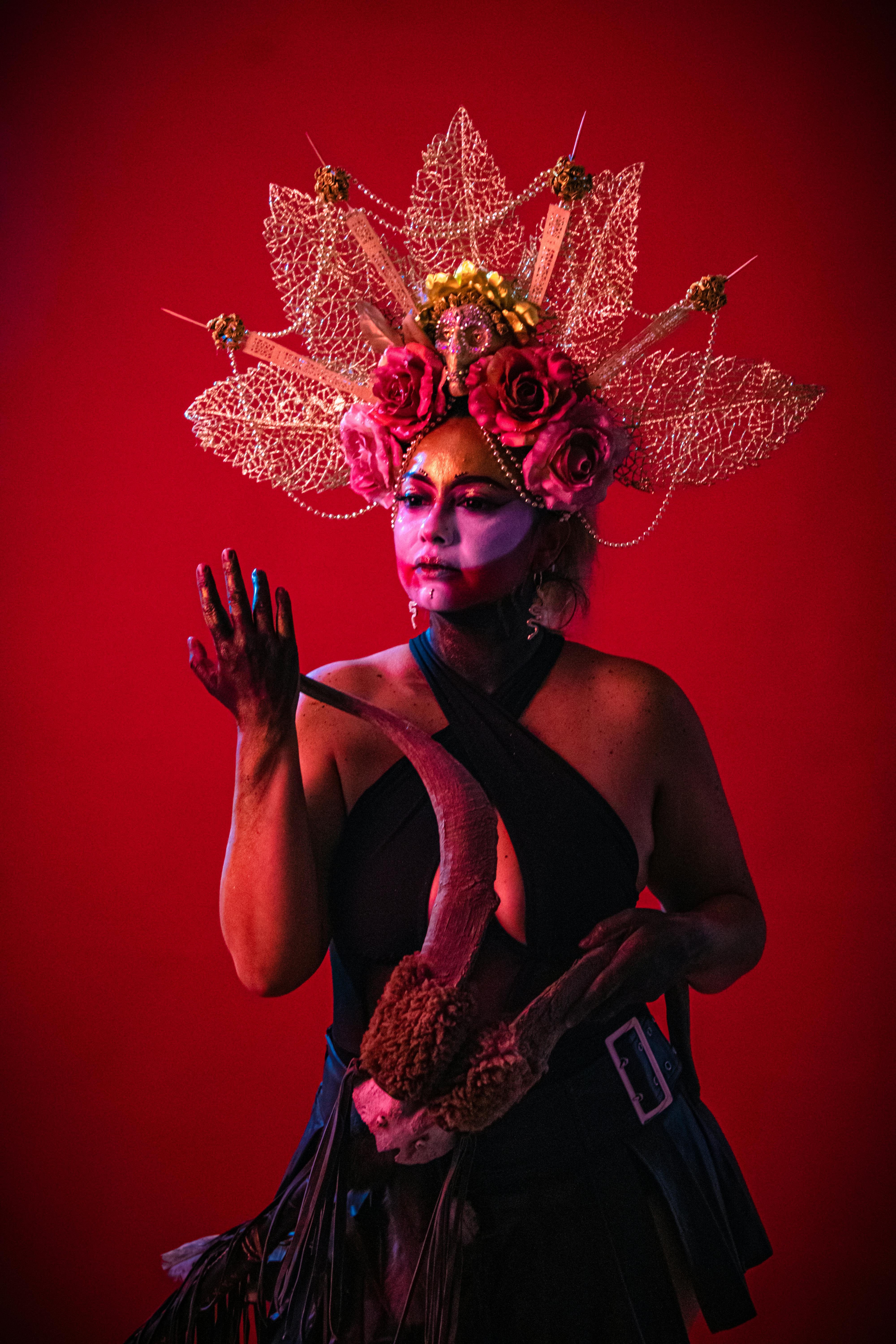 Ücretsiz Mexico City'de Benzersiz Makyajla Sanatsal Portre Stok Fotoğraflar