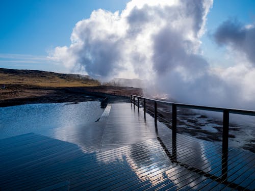 Základová fotografie zdarma na téma horký pramen, island, mlha