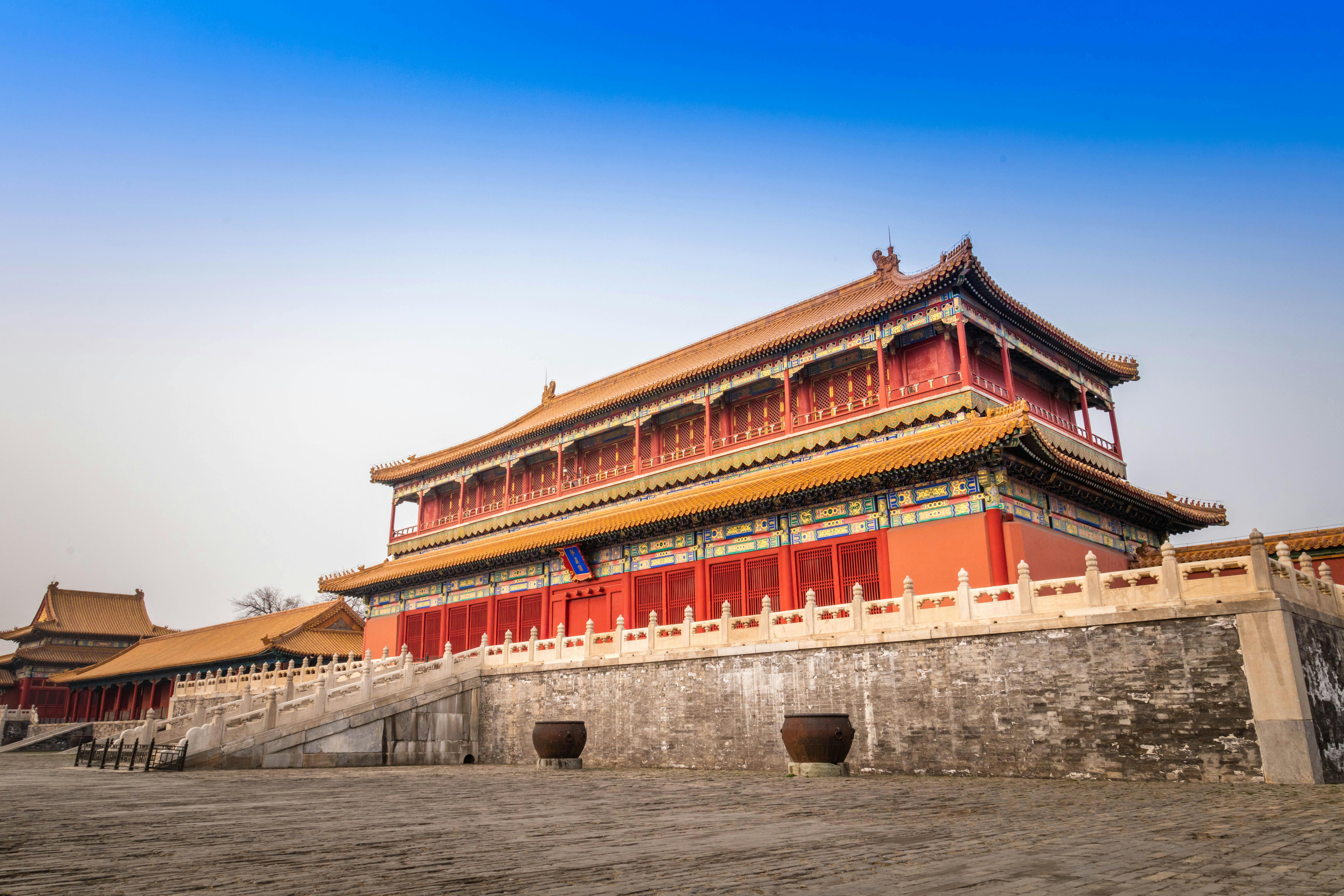 Stunning view of the Forbidden City in Beijing showcasing ancient Chinese architecture.