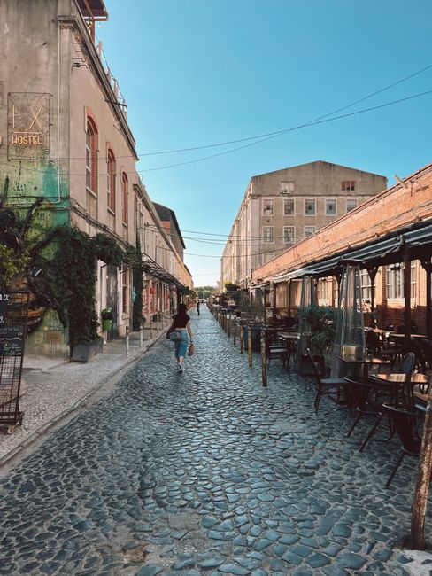 Co-working space inside a Lisbon hostel