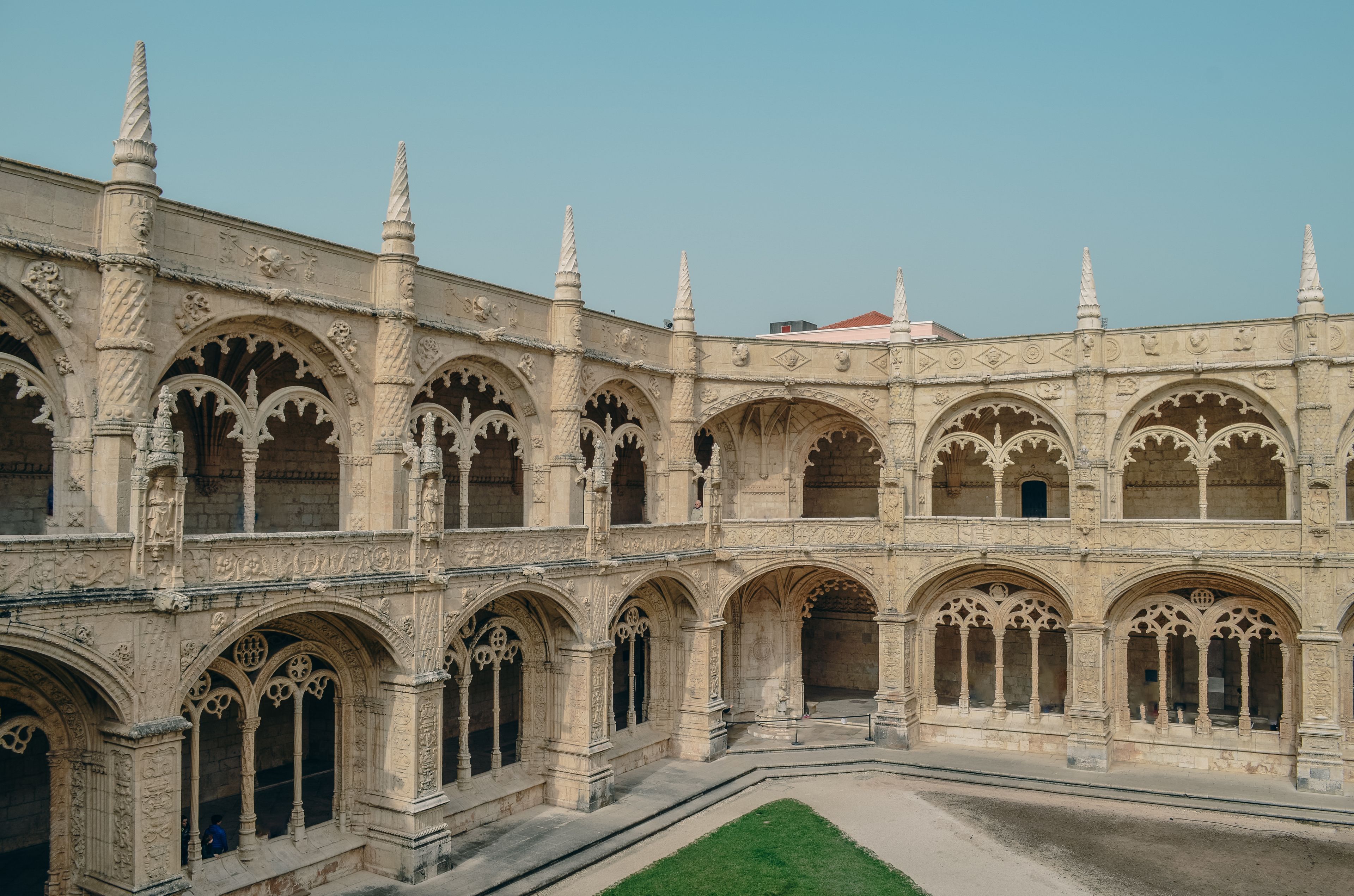Lisbon old building interior courtyard