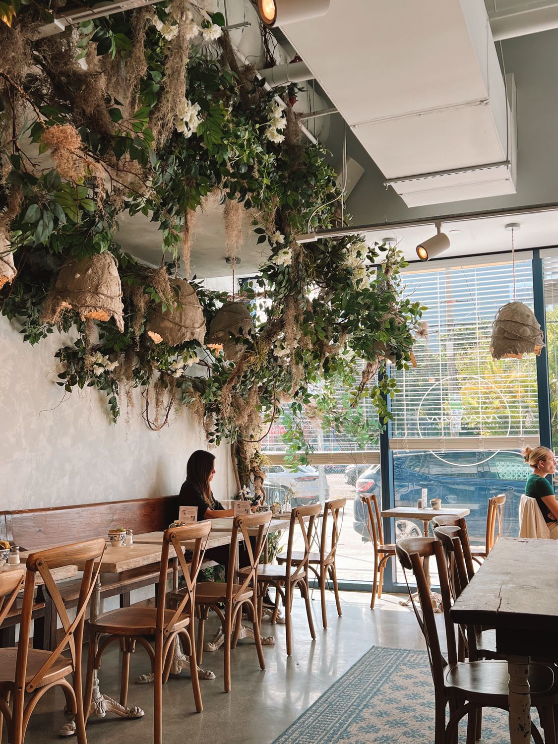 Cozy Cafe Interior with Greenery Decor · Free Stock Photo