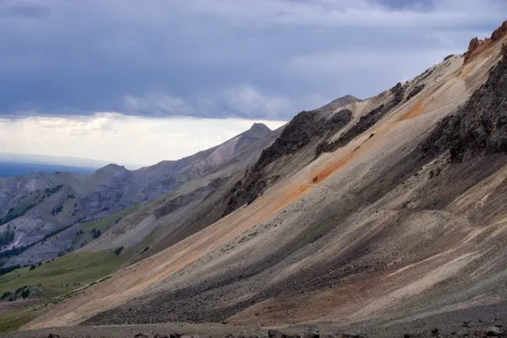 The exposed summit block of Sunlight Peak in the San Juans