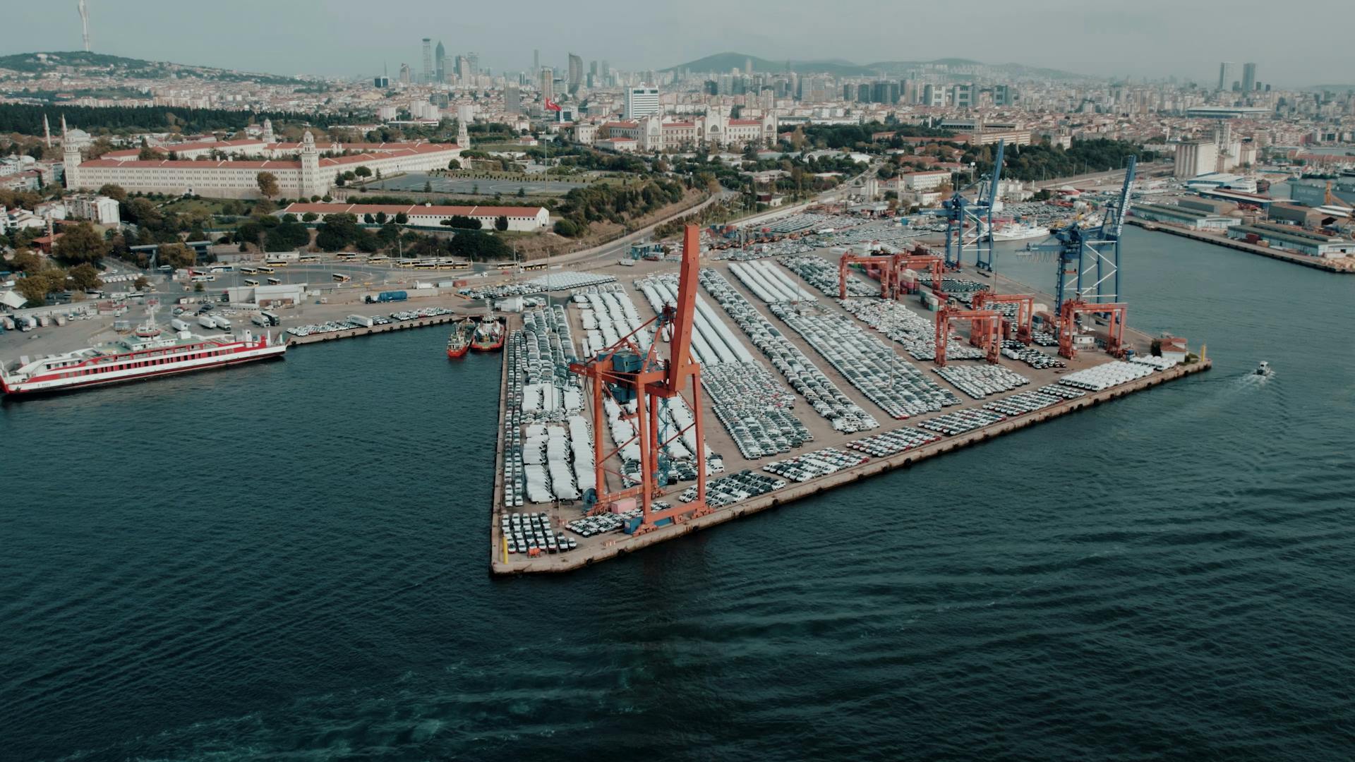 A car storage area in Istanbul