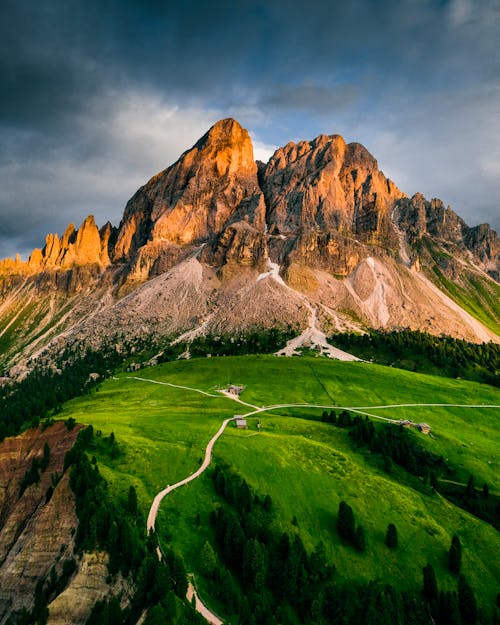 Wide Angle Photo of Mountains