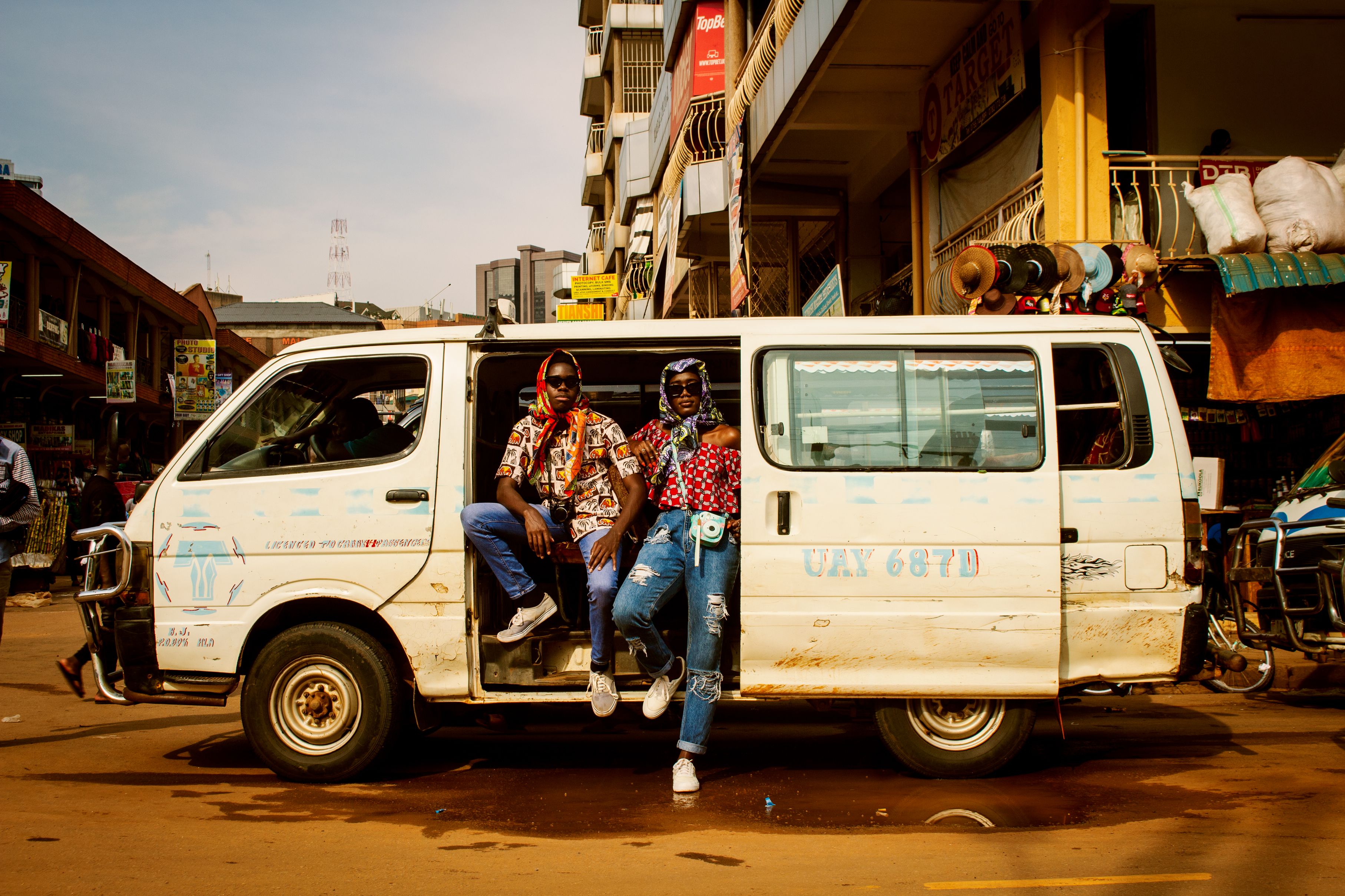 Urban Street Style by a Vintage Van · Free Stock Photo