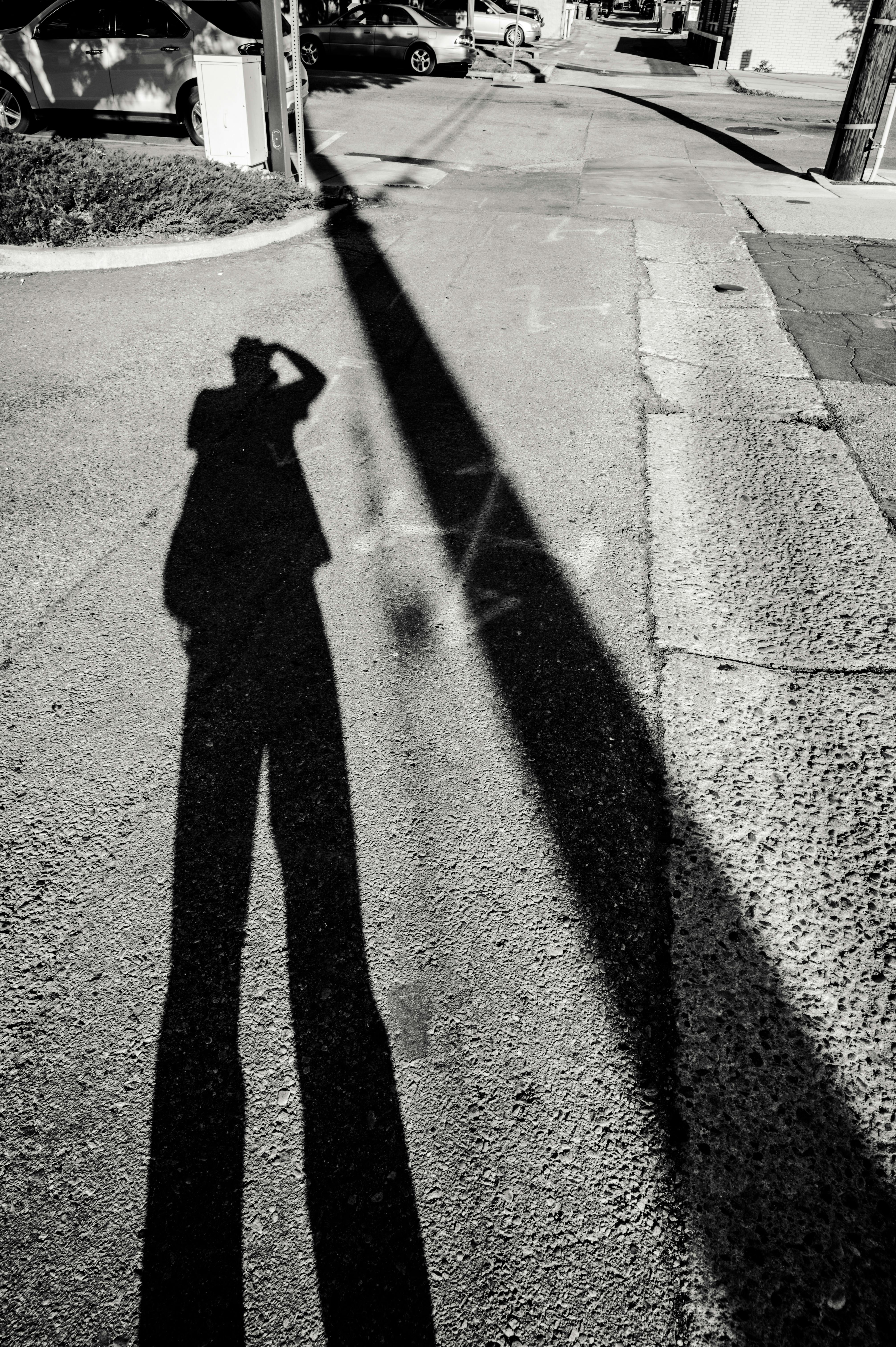 Shadow of a person on Asphalt Road · Free Stock Photo